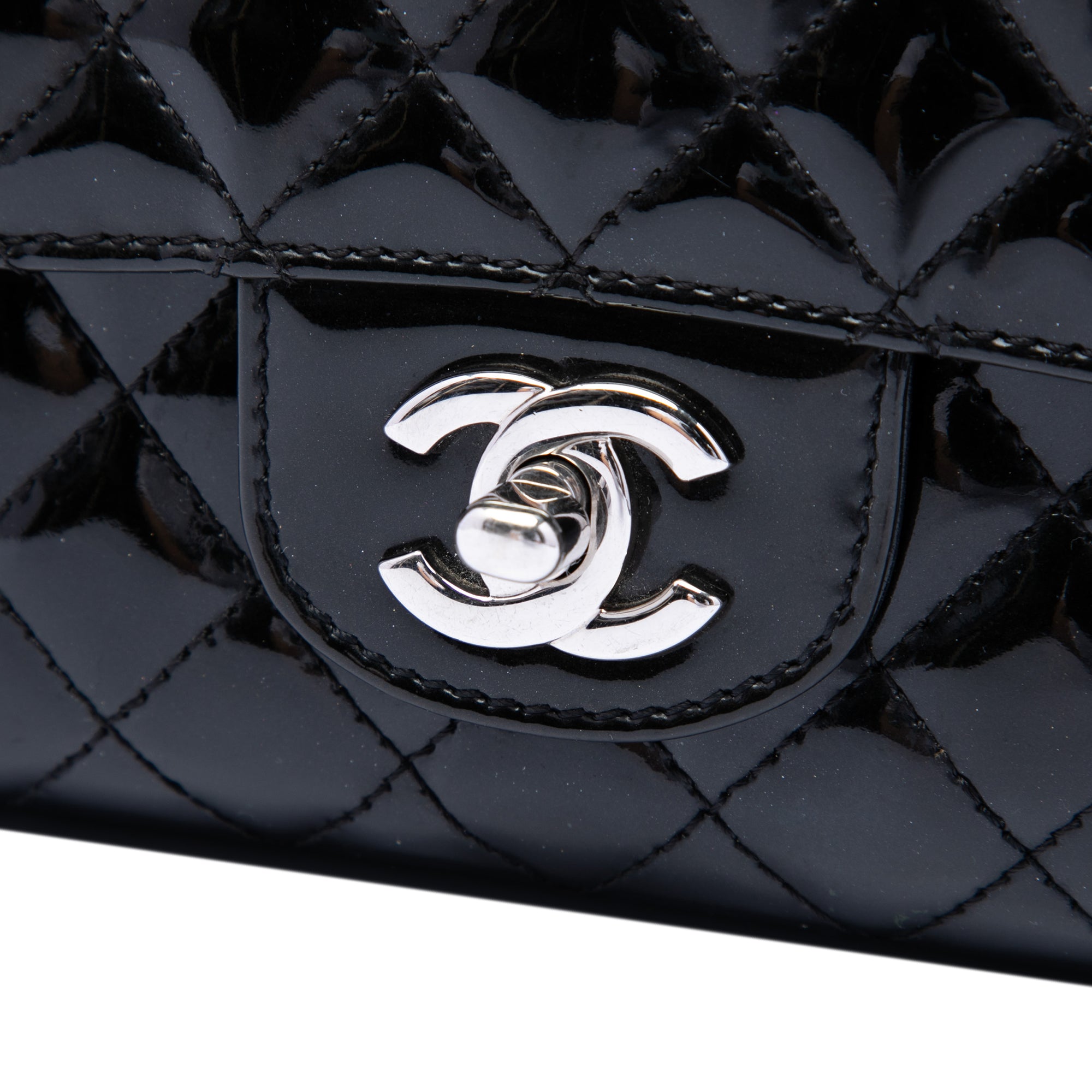 Chanel Medium Quilted Patent Secret Label Flap - image 5