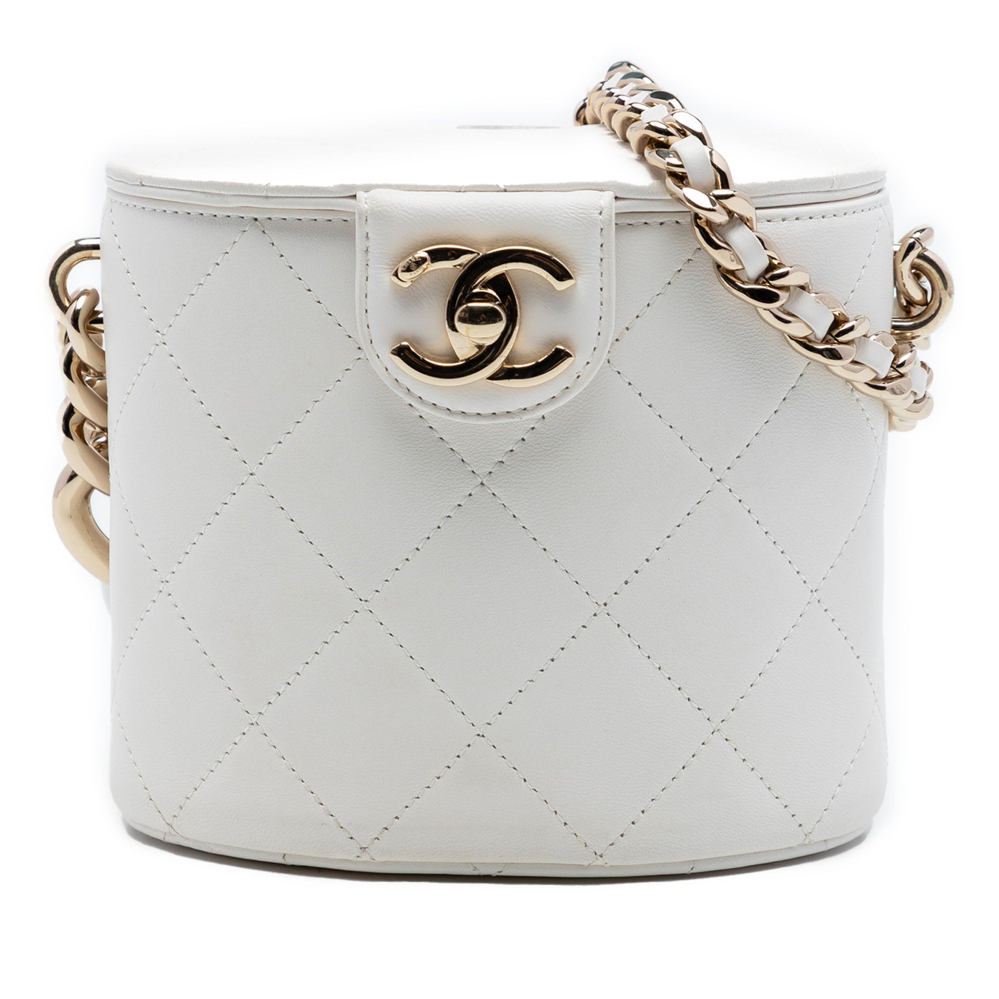 Chanel CC Quilted Lambskin Elegant Chain Vanity Case - image 1