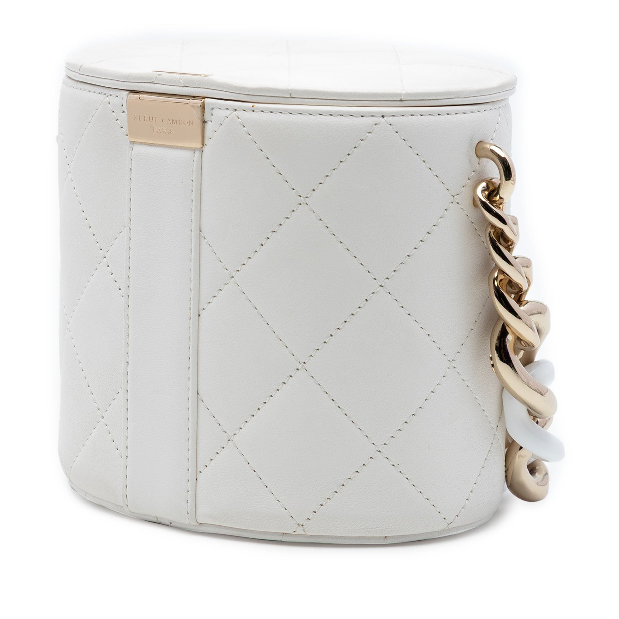 Chanel CC Quilted Lambskin Elegant Chain Vanity Case - image 2