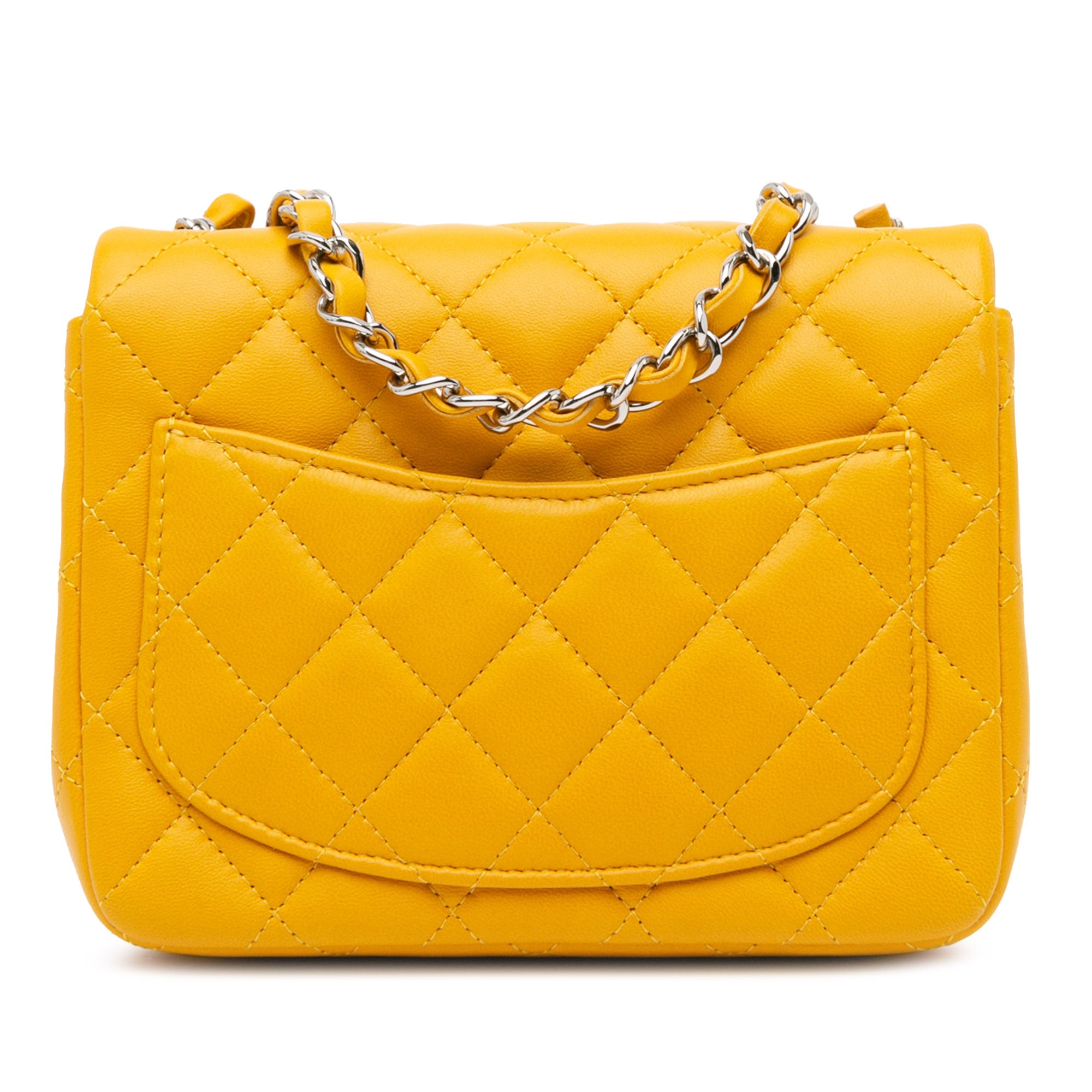 Chanel Mini Square Classic Lambskin Single Flap - image 3