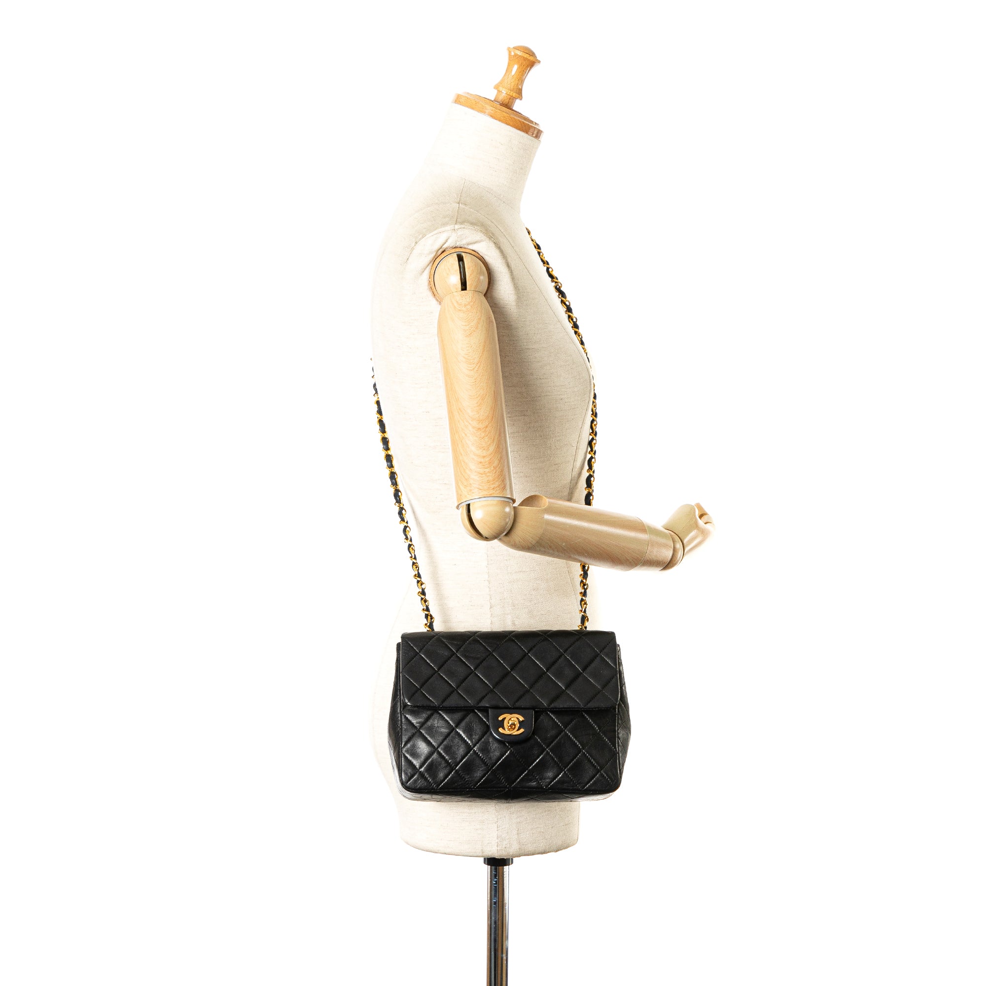 Chanel Mini Square Classic Lambskin Single Flap - image 11