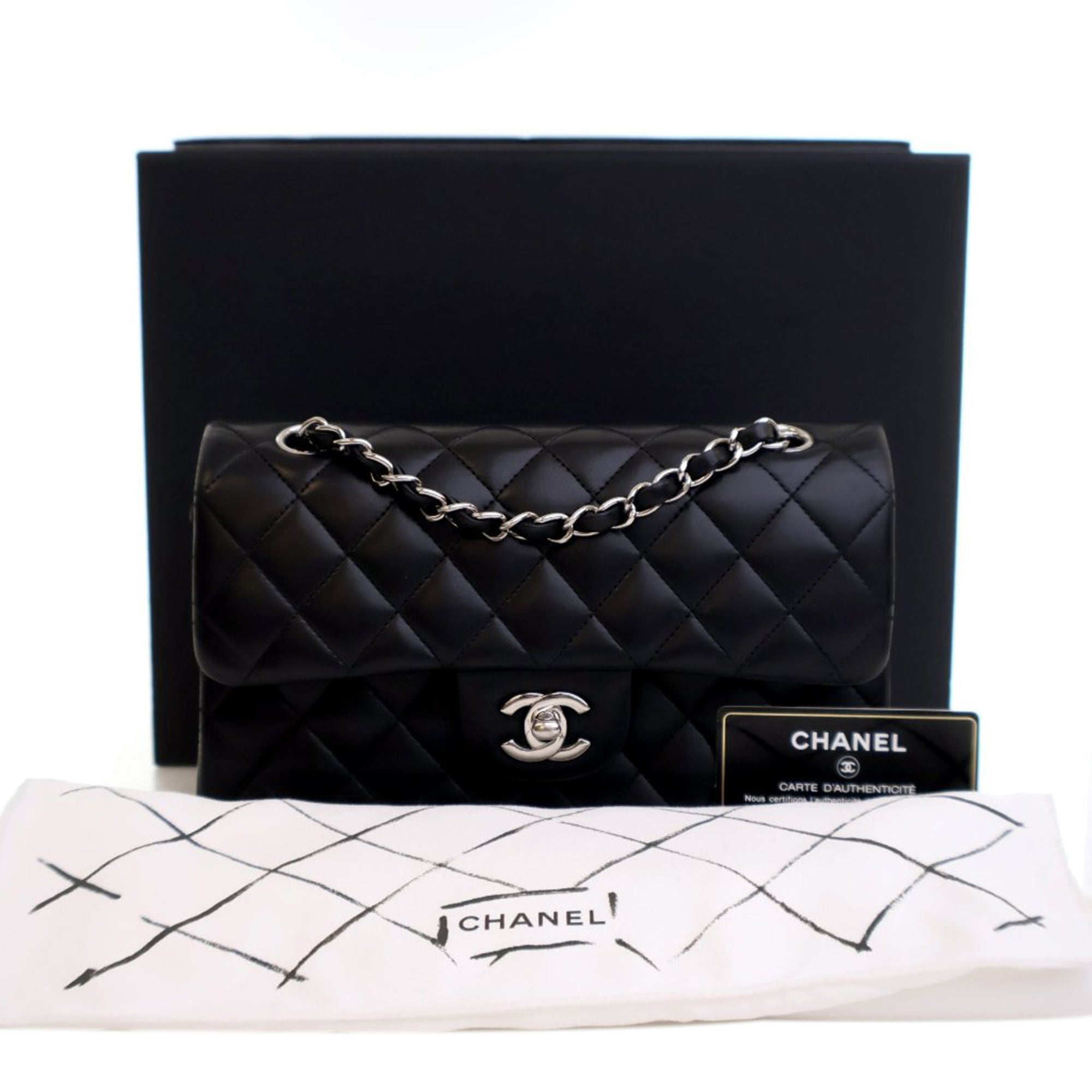 Chanel Small Classic Lambskin Double Flap - image 11
