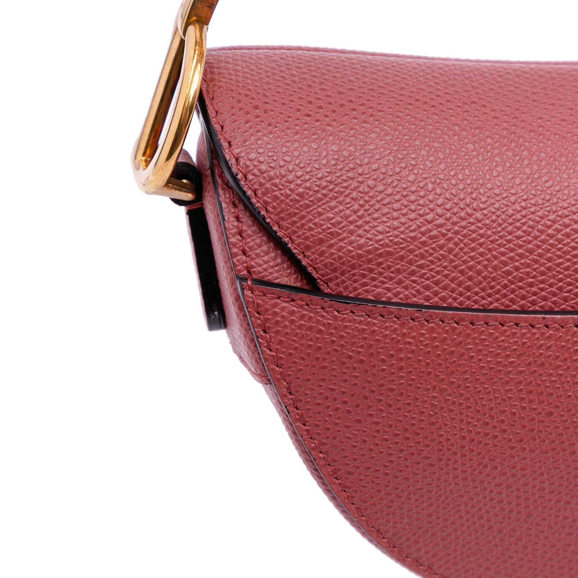 Dior Mini Grained Calfskin Saddle Bag - image 10
