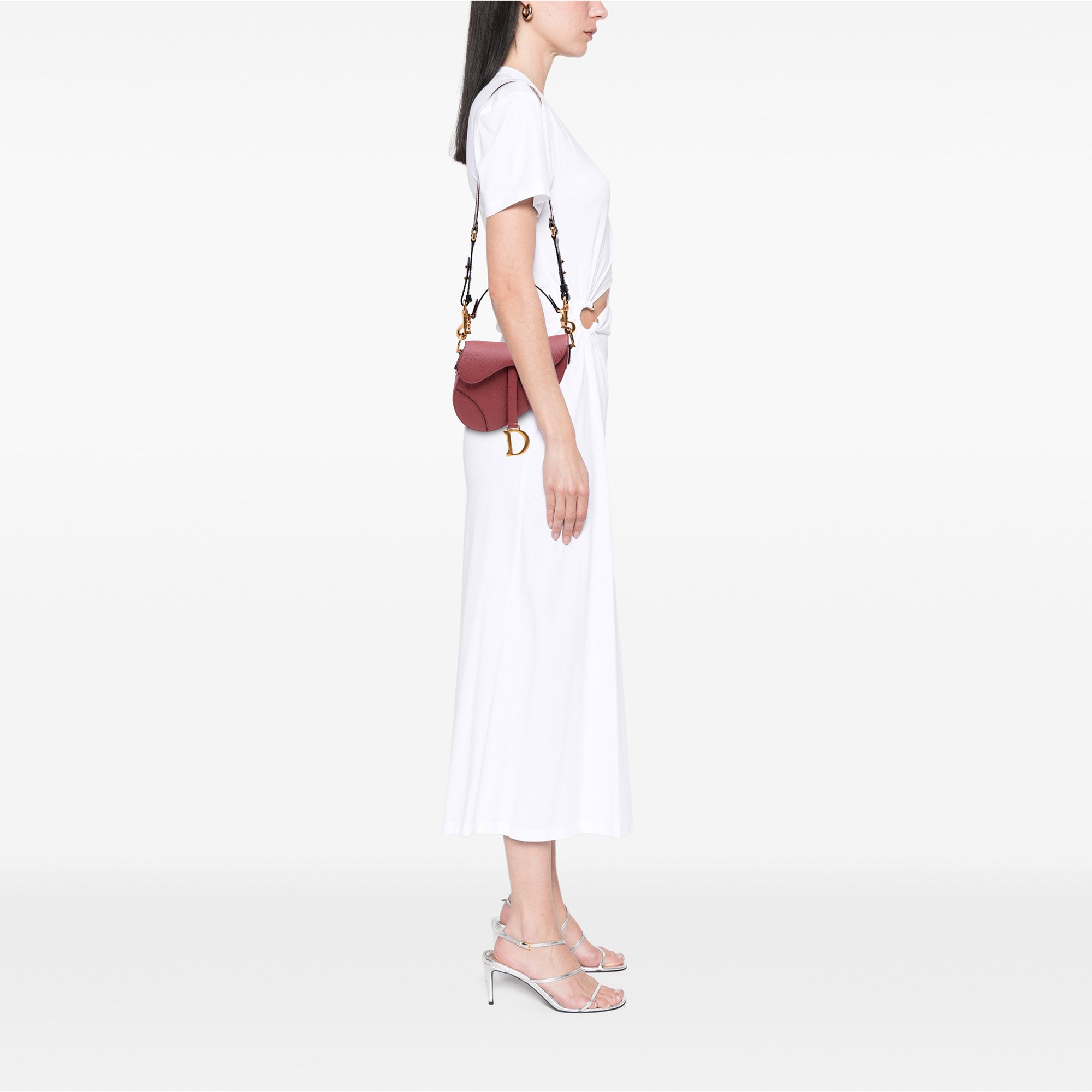 Dior Mini Grained Calfskin Saddle Bag - image 11
