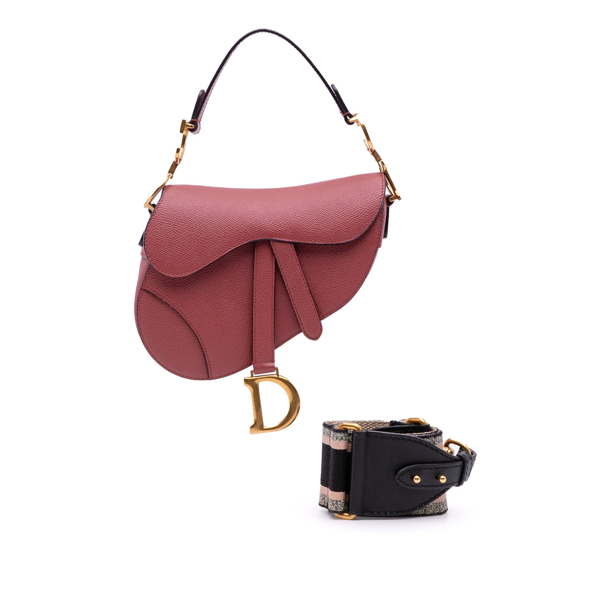 Dior Mini Grained Calfskin Saddle Bag - image 12