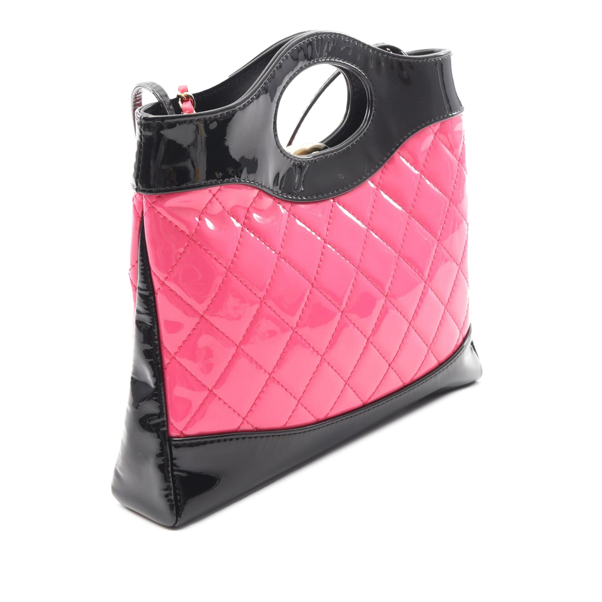 Chanel Mini Bicolor Quilted Patent 31 Shopping Bag - image 2