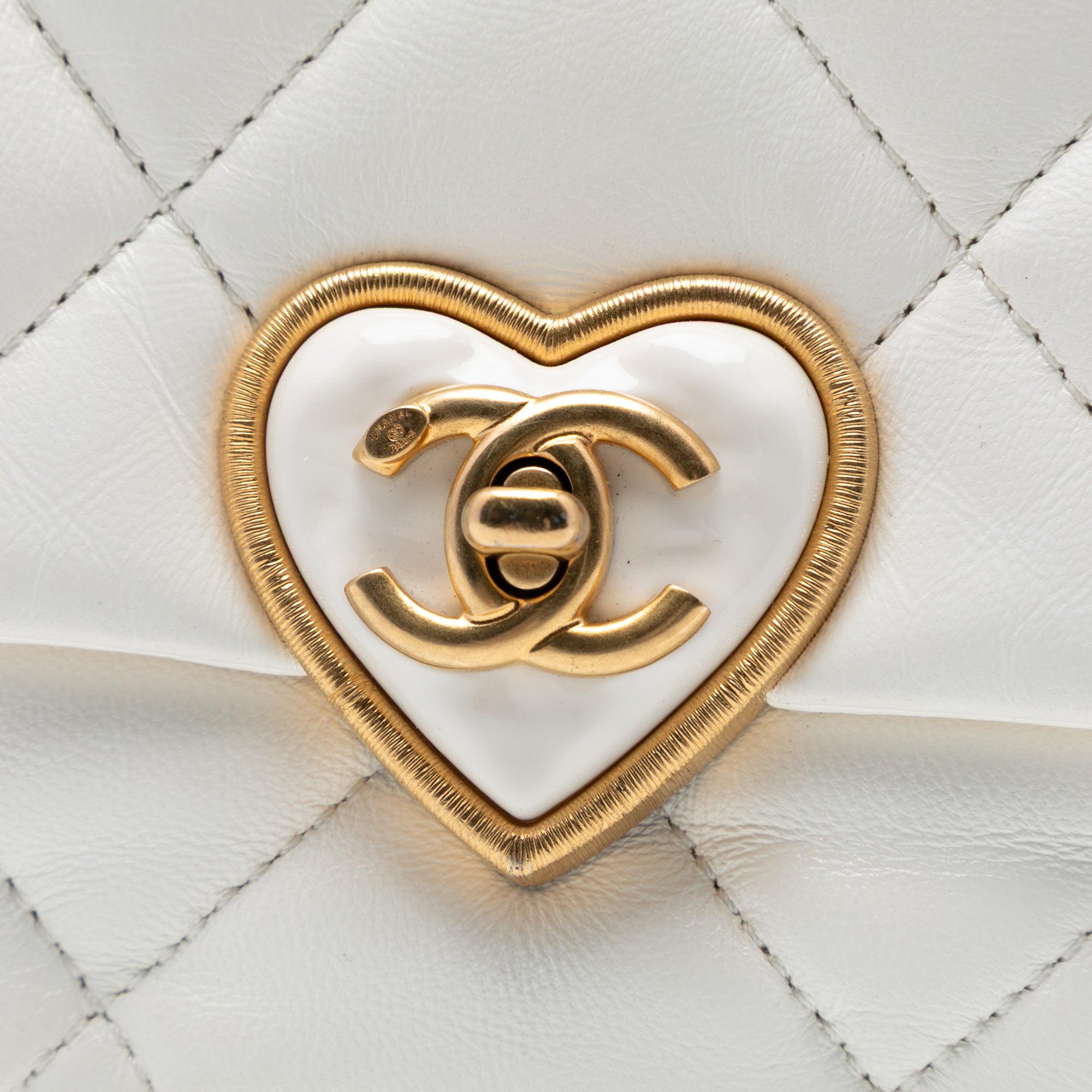 Chanel Small Quilted Lambskin Coco Love Flap - image 6