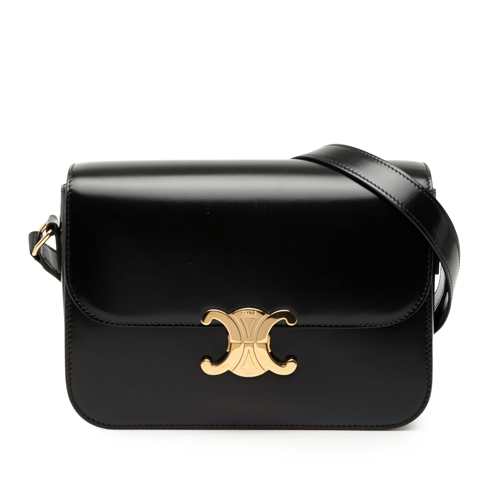 Celine Classique Shiny Calfskin Triomphe Crossbody - image 1