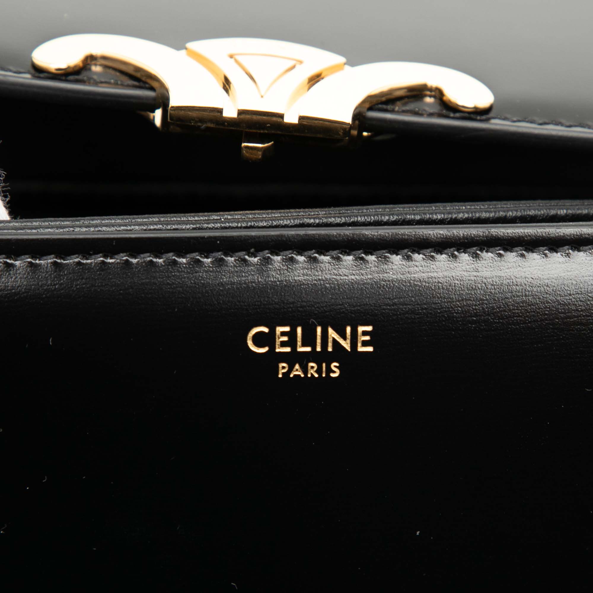 Celine Classique Shiny Calfskin Triomphe Crossbody - image 5