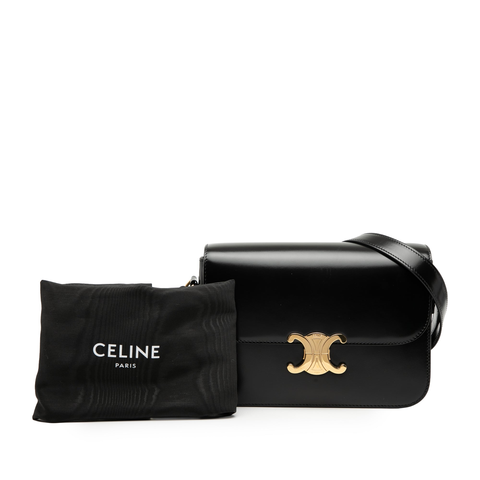 Celine Classique Shiny Calfskin Triomphe Crossbody - image 8