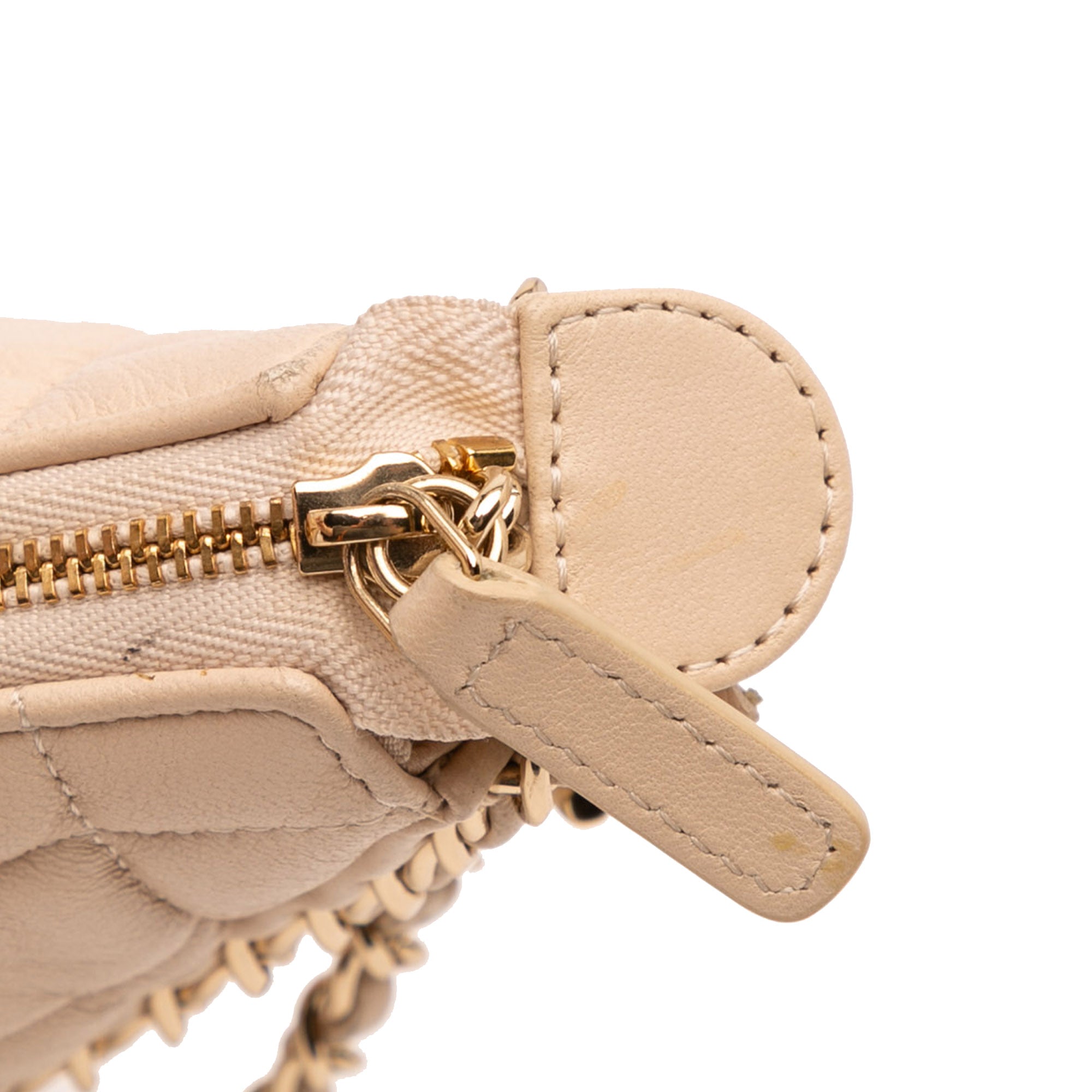 Chanel Small Quilted Lambskin Chain Around Hook Hobo Bag - image 7