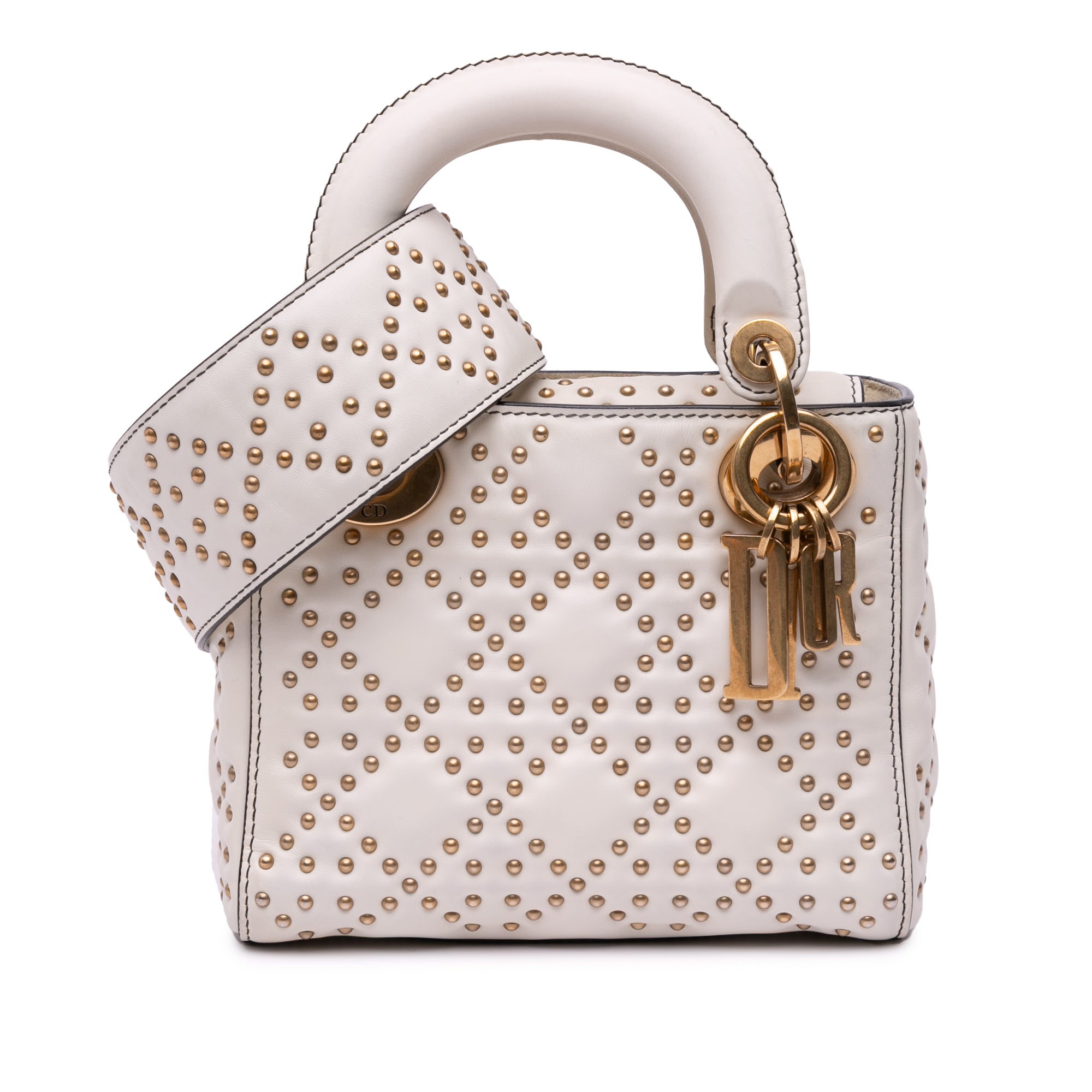 Dior Mini Calfskin Cannage Studded Supple Lady Dior - image 1