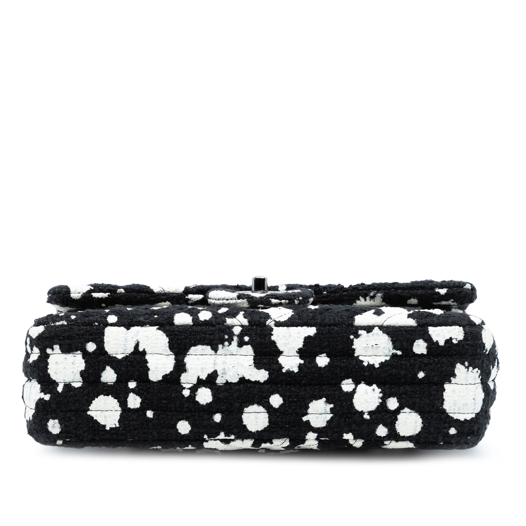 Chanel Medium Chevron Tweed Paint Splatter Double Flap - image 3
