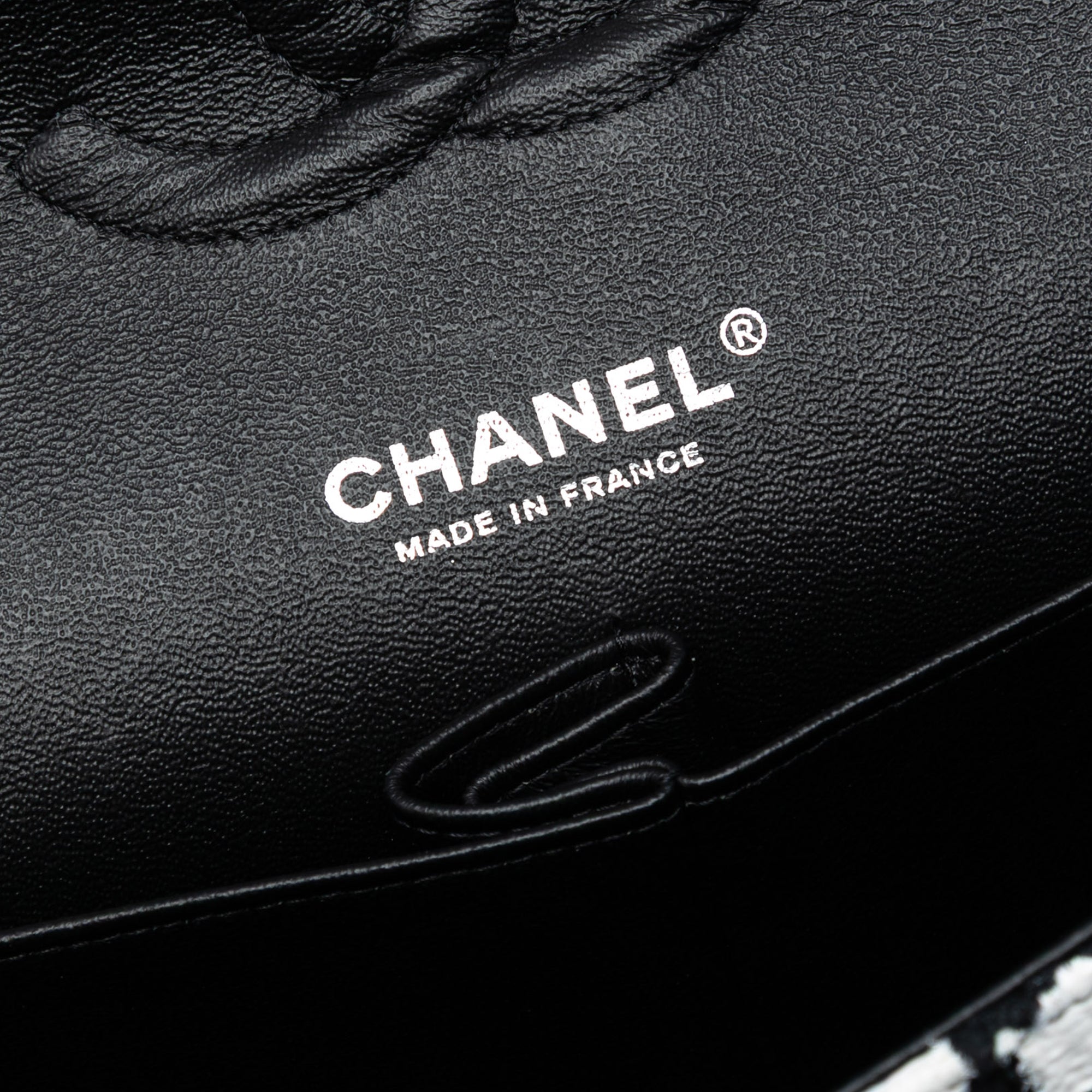 Chanel Medium Chevron Tweed Paint Splatter Double Flap - image 5