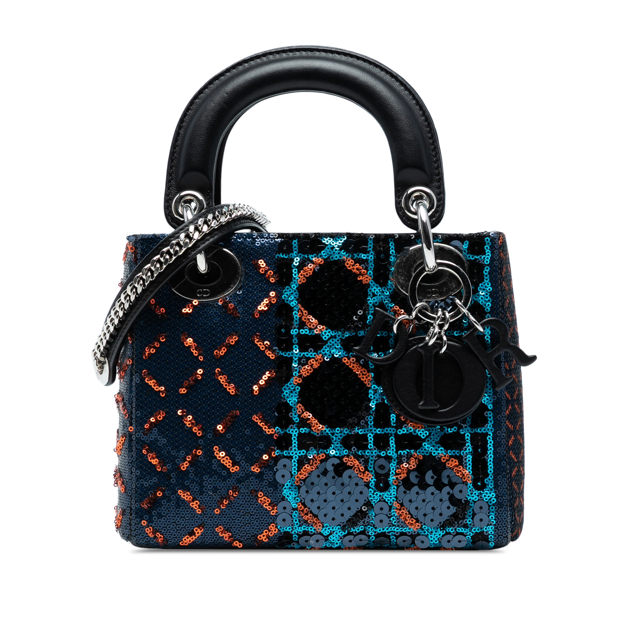 Dior Mini Calfskin Cannage Sequin Lady Dior - image 1