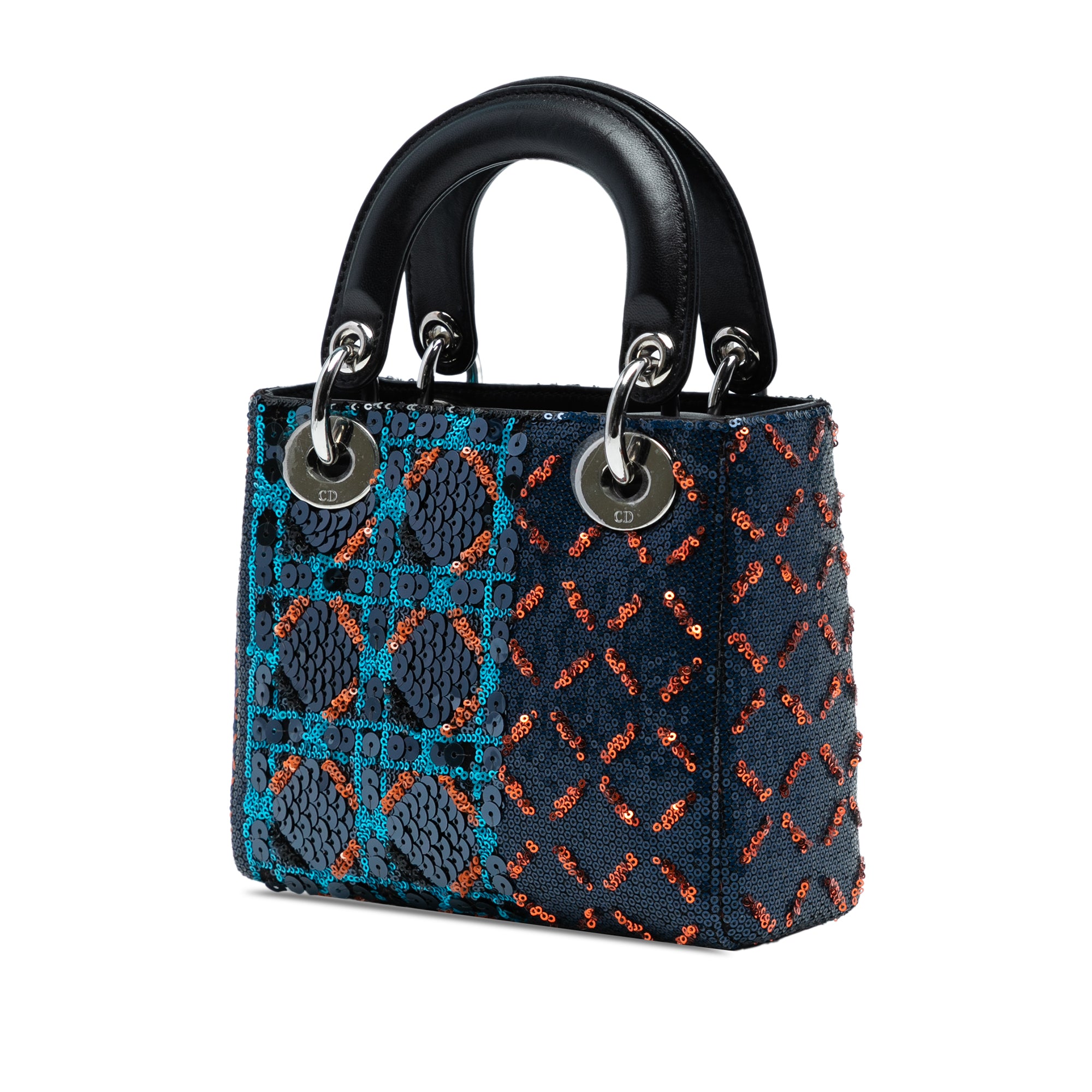 Dior Mini Calfskin Cannage Sequin Lady Dior - image 2