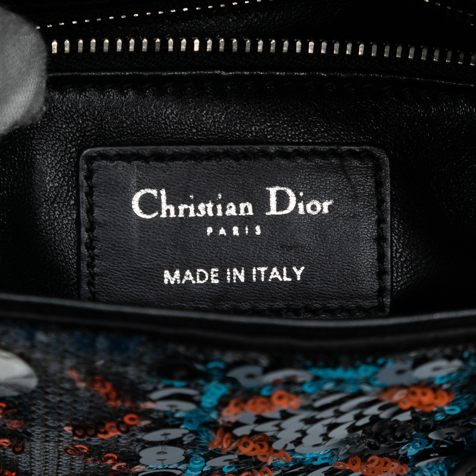 Dior Mini Calfskin Cannage Sequin Lady Dior - image 5