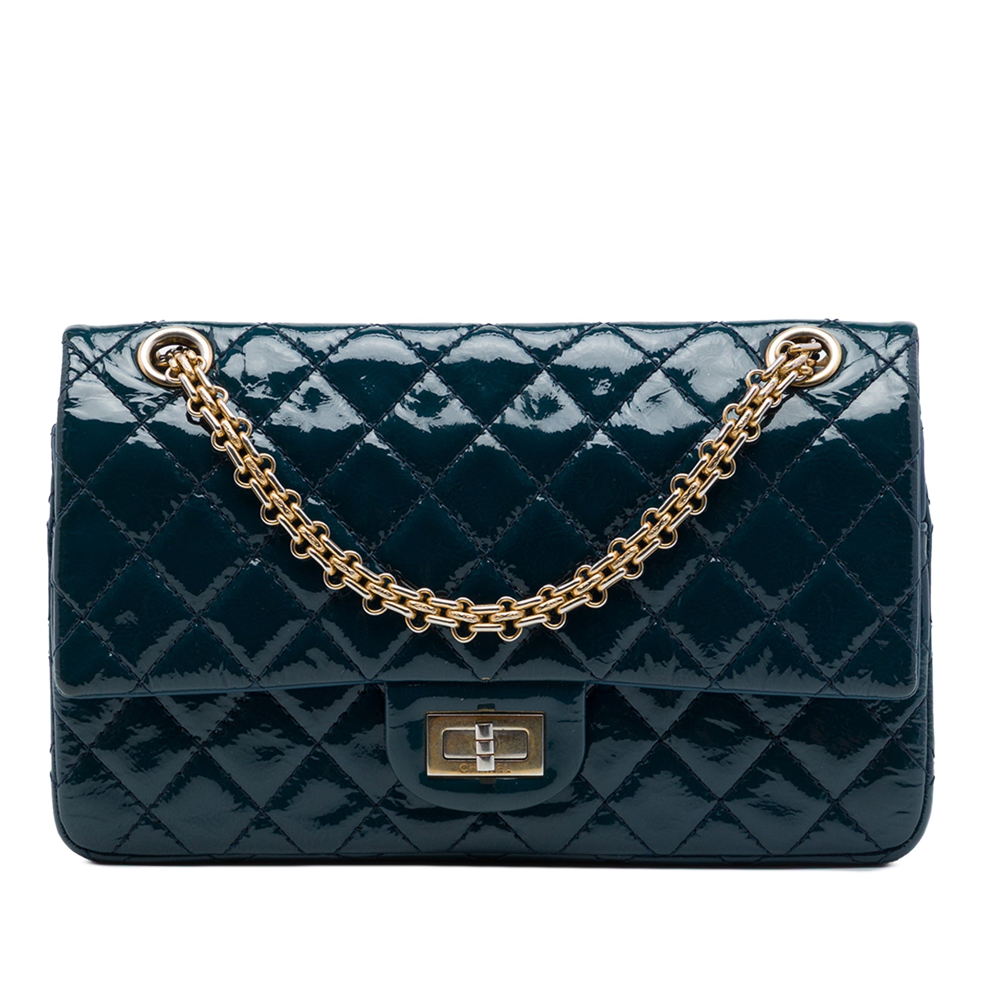 Chanel Quilted Patent Reissue 2.55 Double Flap 225 - image 1