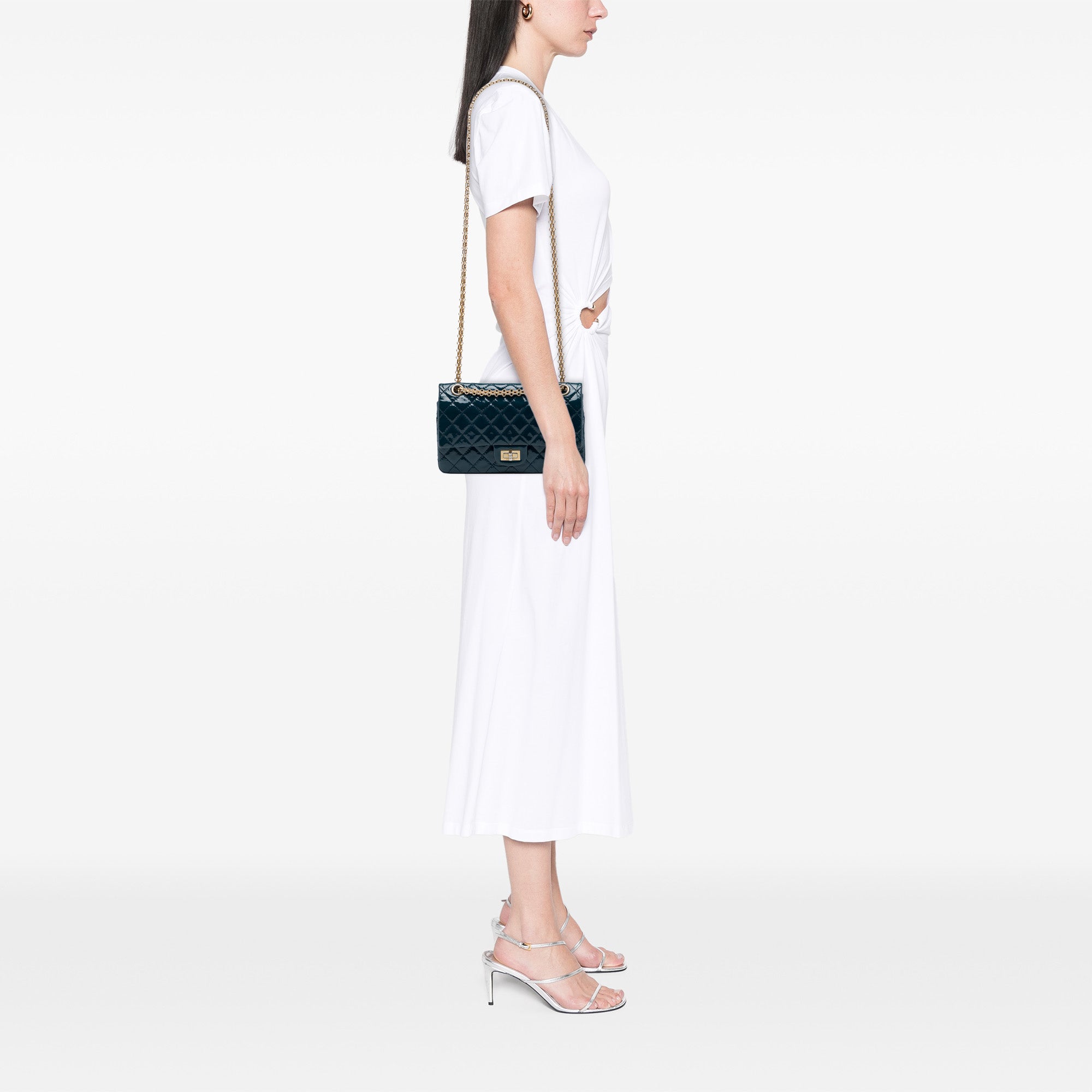 Chanel Quilted Patent Reissue 2.55 Double Flap 225 - image 6