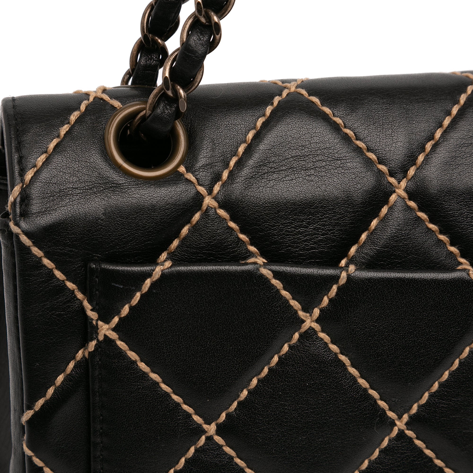 Chanel CC Wild Stitch Lambskin Flap - image 8