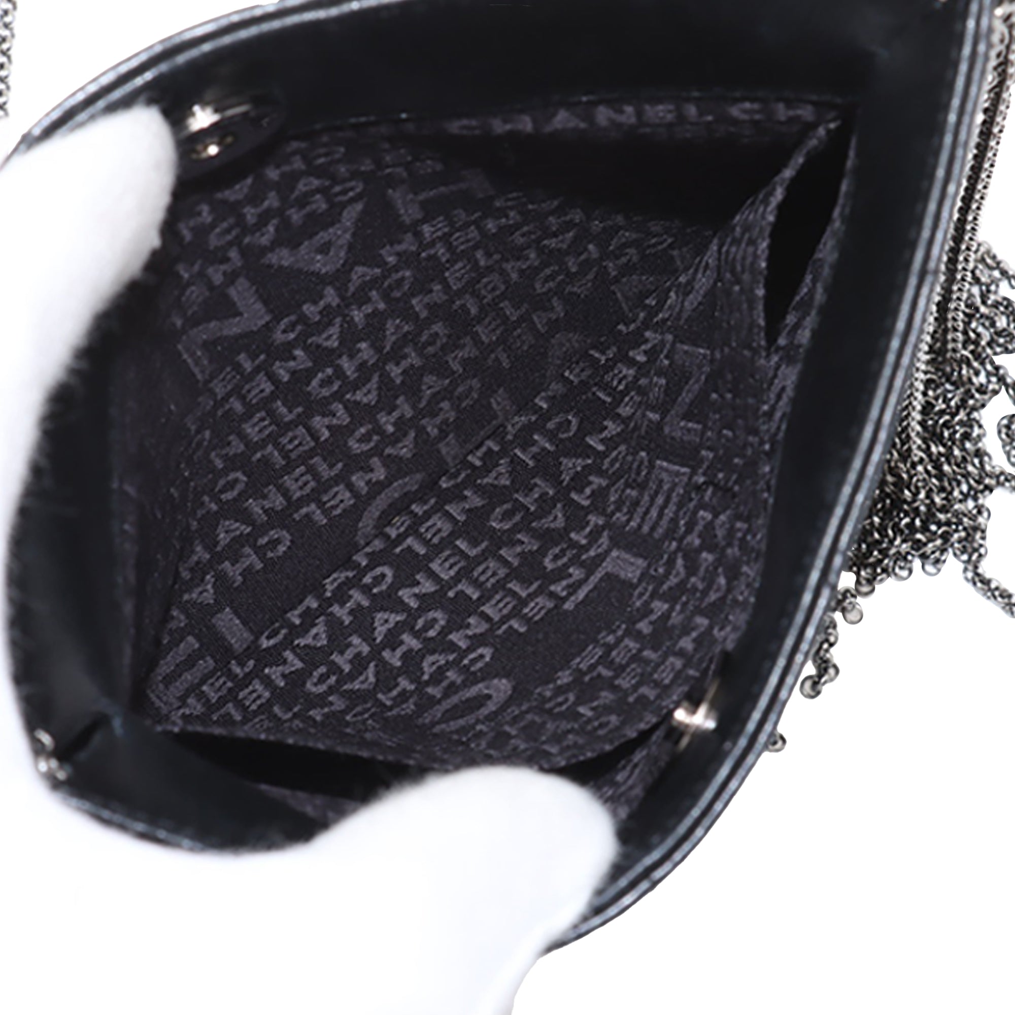 Chanel CC Choco Bar Lambskin Chain Fringe Crossbody - image 6