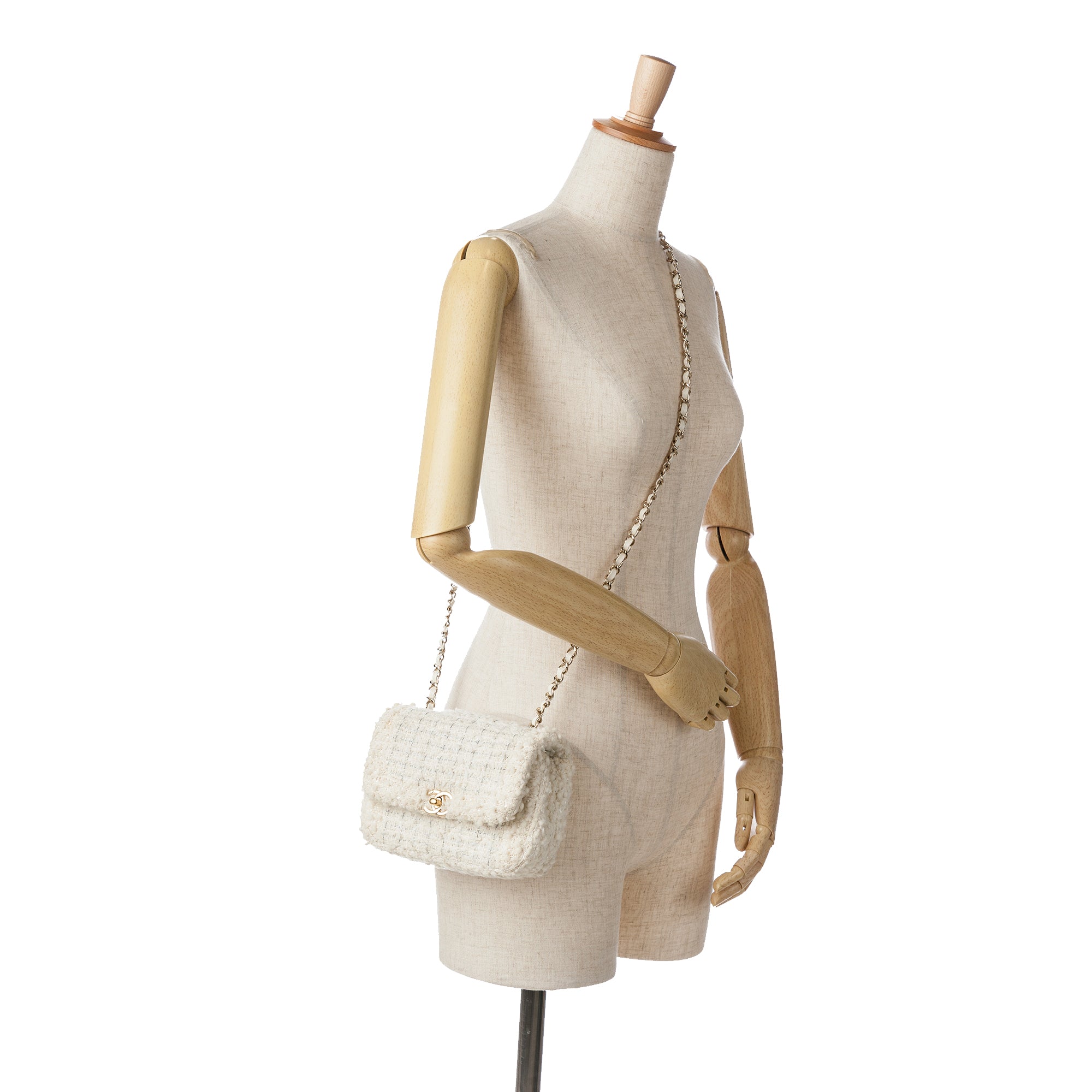 Chanel CC Mini Tweed Flap Crossbody - image 8