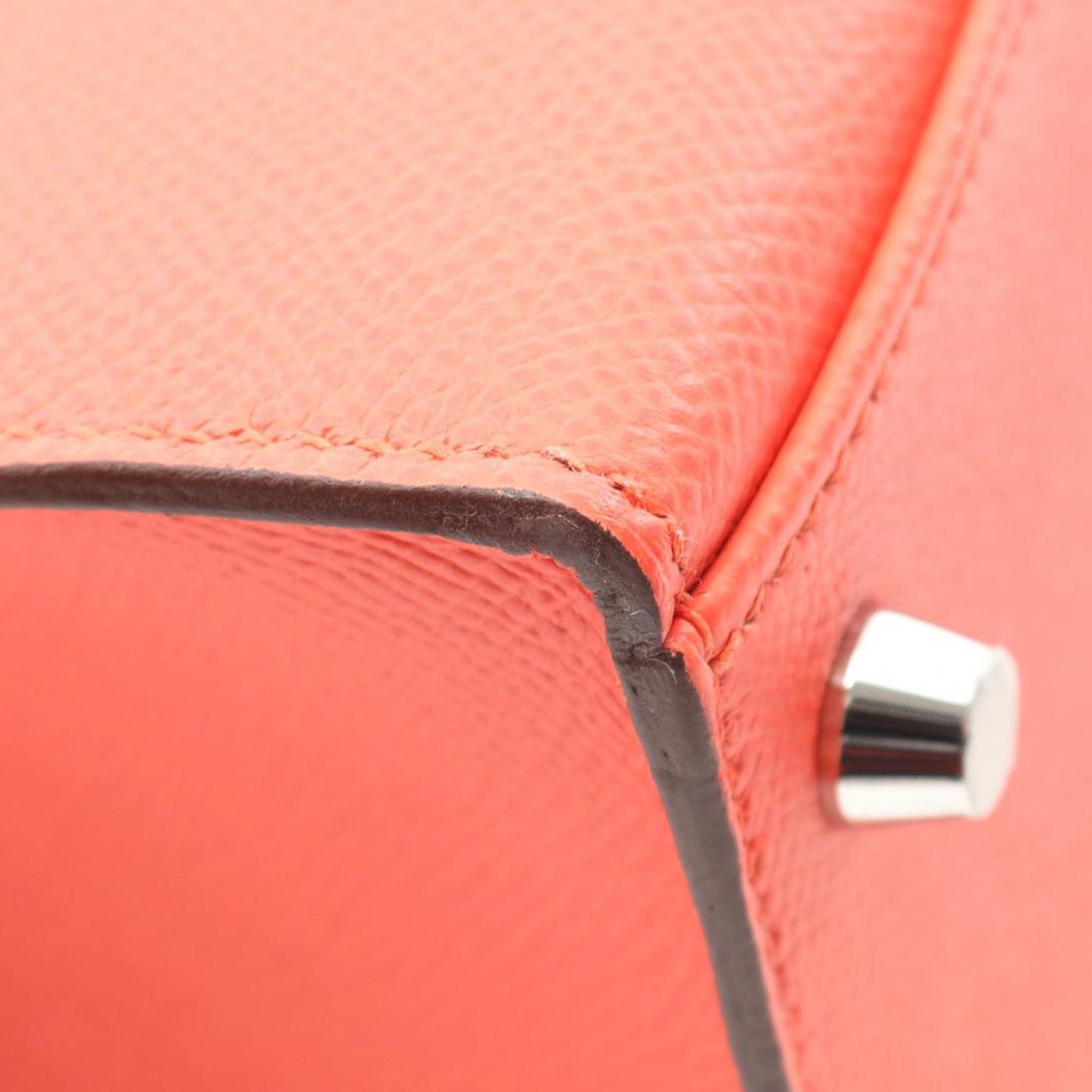 Hermès HERMES Kelly 28 Handbag Epsom leather Epsom Orange Rose texas Used Women - image 6