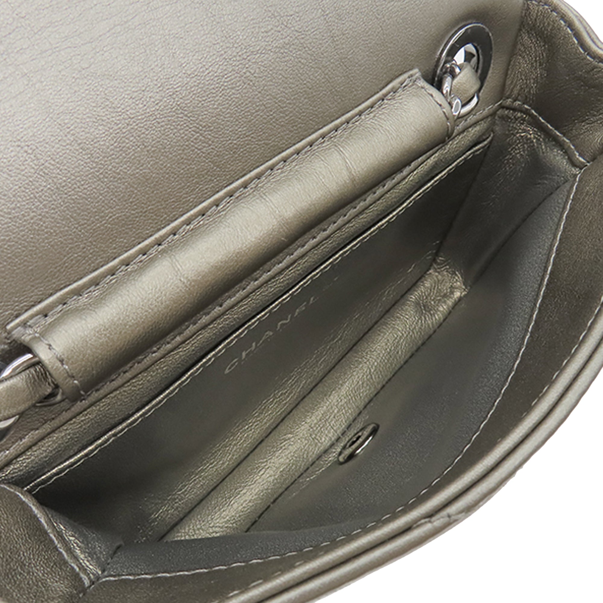 Chanel Small Chevron Calfskin Embellished Data Center Envelope Flap - image 4