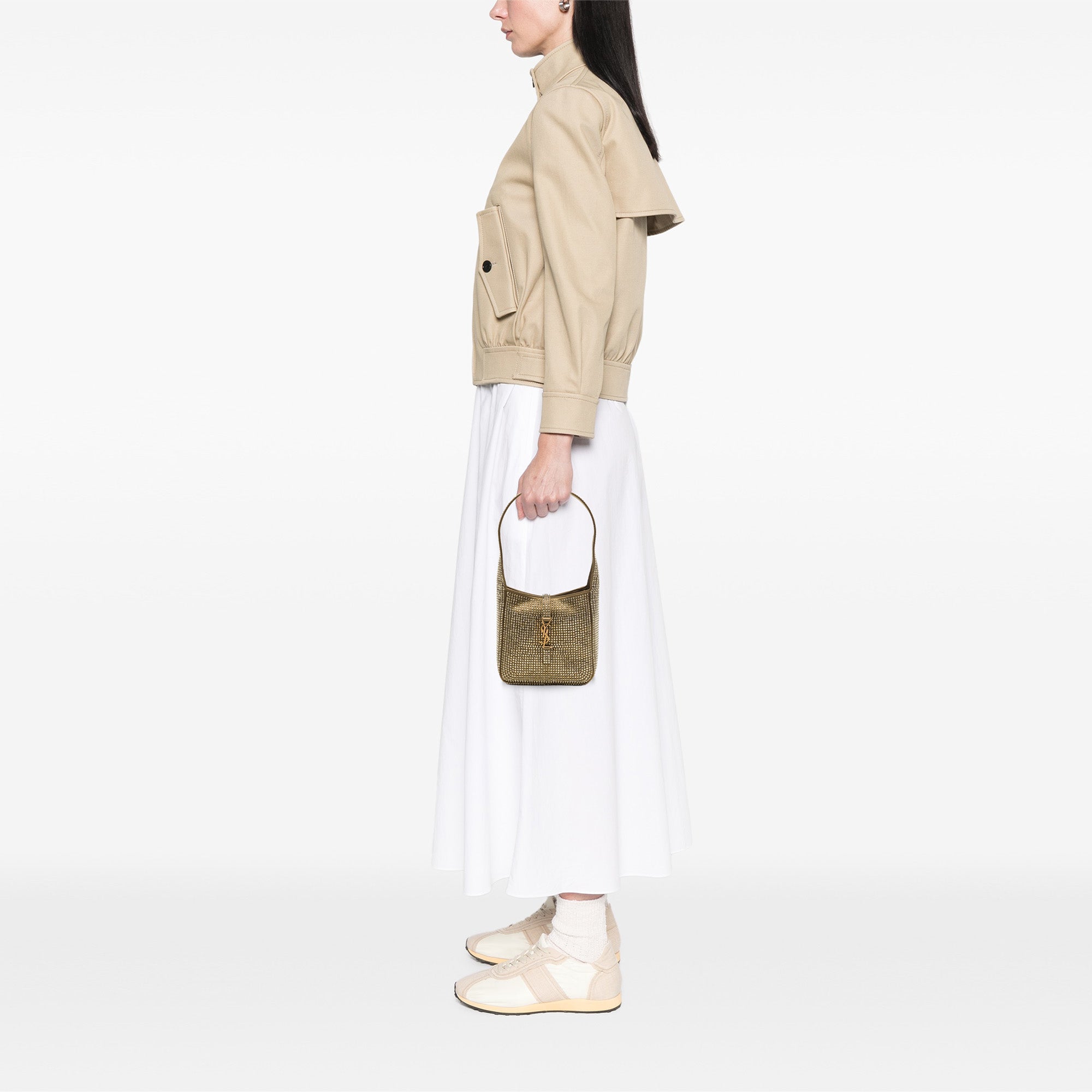 Saint Laurent Mini Studded Satin Supple Le 5 a 7 Handbag - image 6