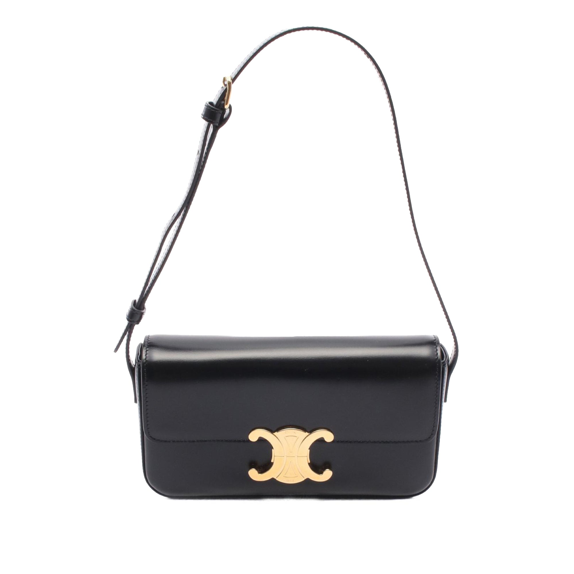Celine Shiny Calfskin Claude Shoulder Bag - image 1
