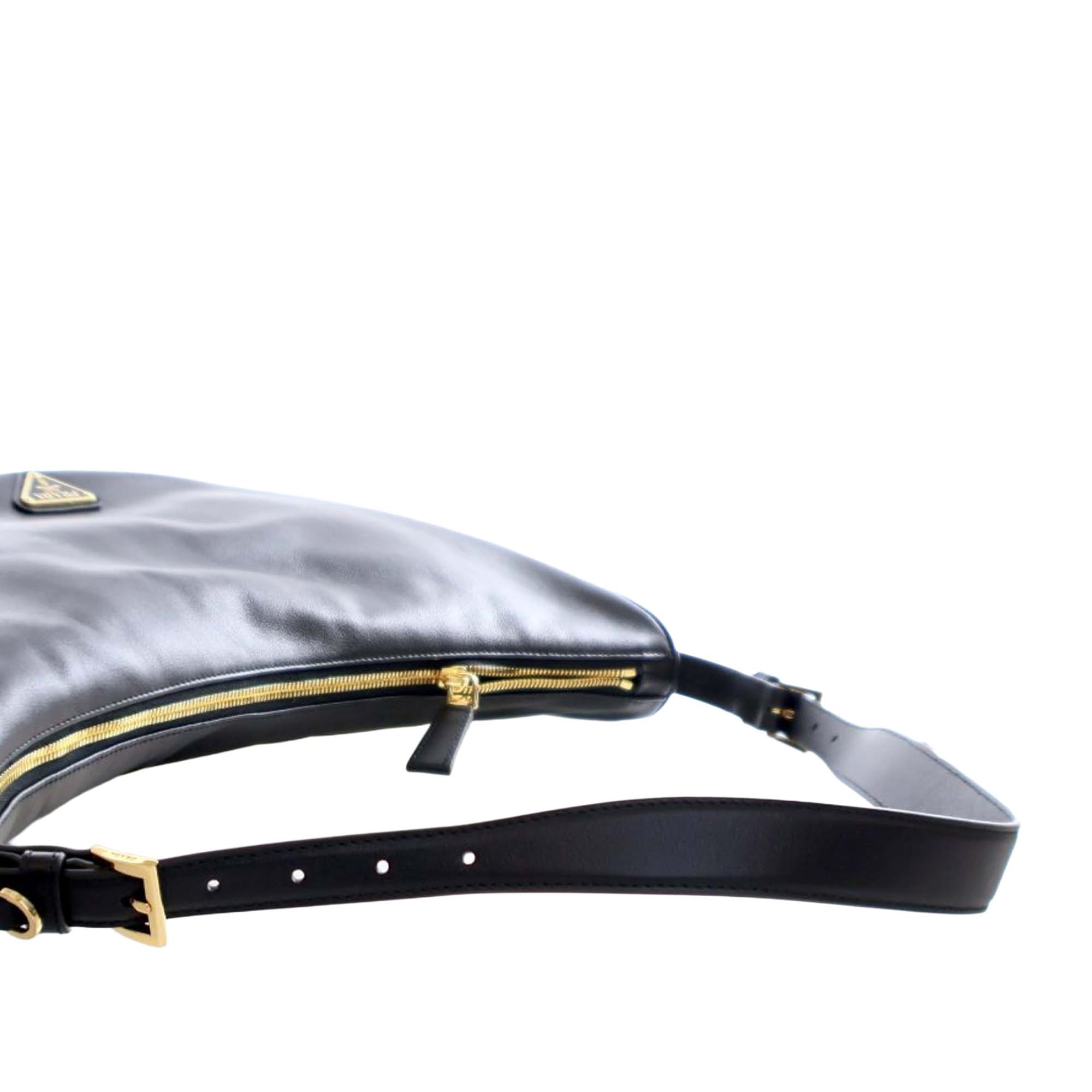 Prada Large Calfskin Demi Lune Shoulder Bag - image 13