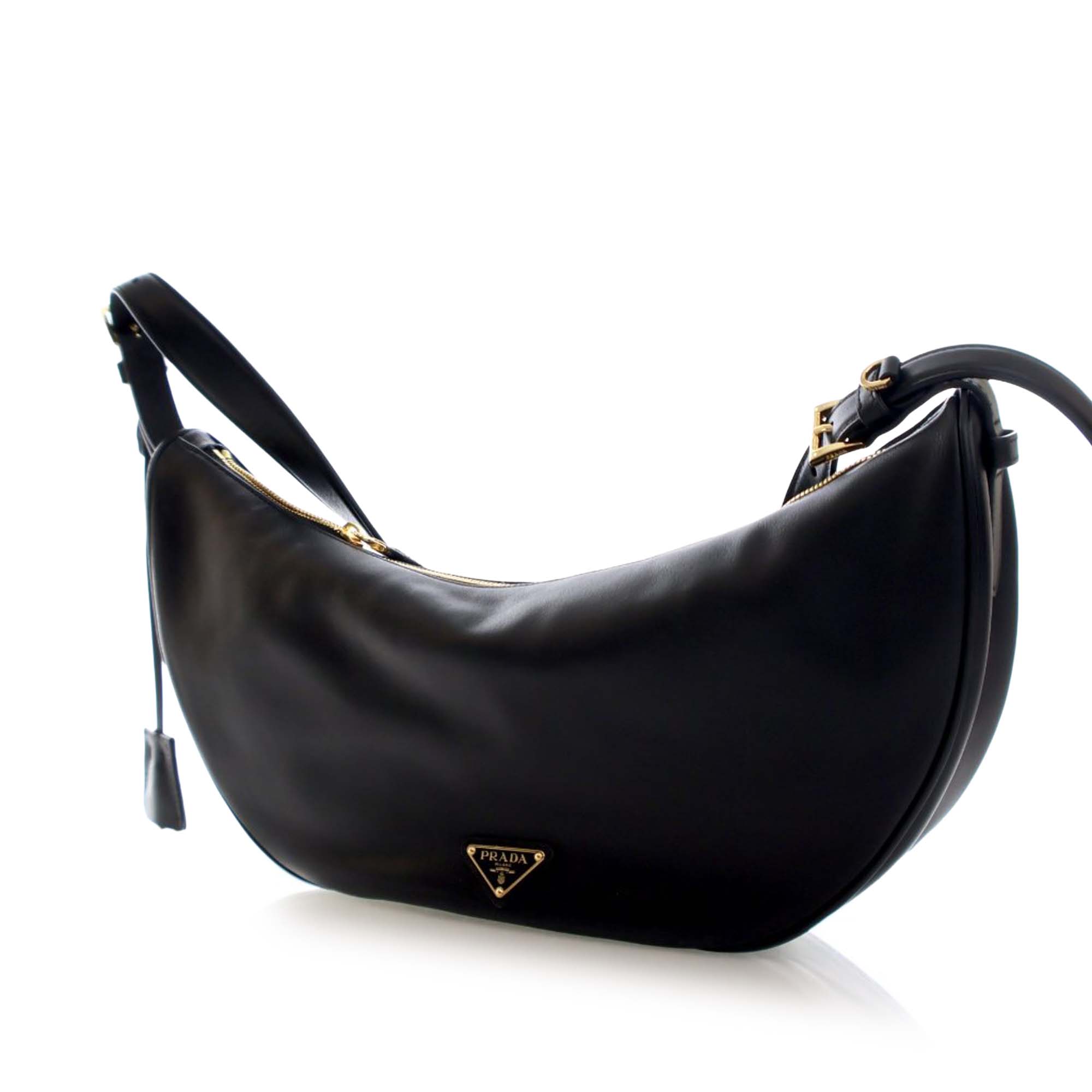 Prada Large Calfskin Demi Lune Shoulder Bag - image 2