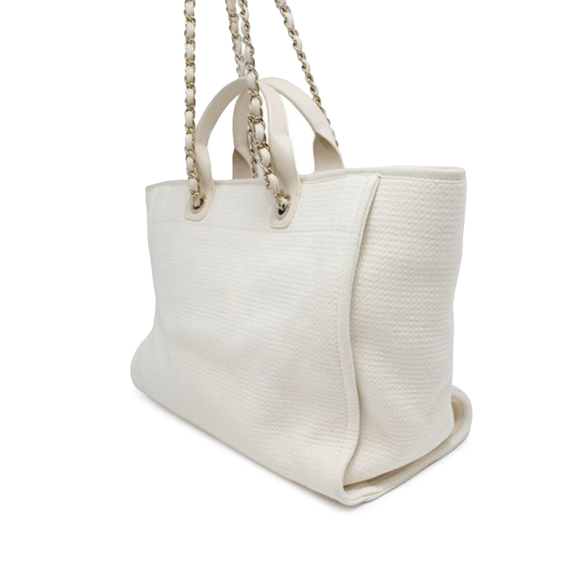Chanel Medium Canvas Square Stitch Deauville Tote - image 2
