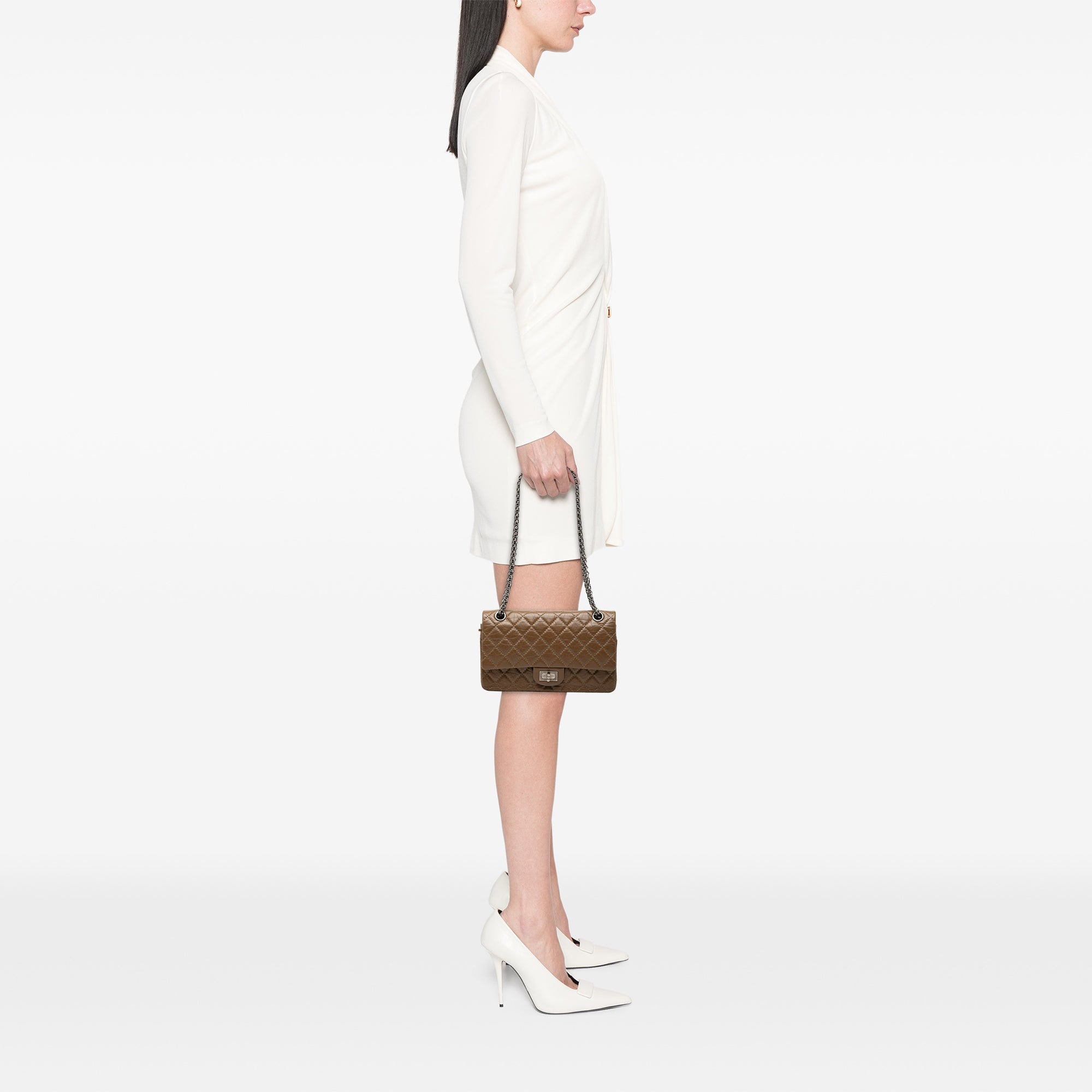 Chanel Quilted Aged Calfskin Reissue 2.55 Double Flap 225 - image 7
