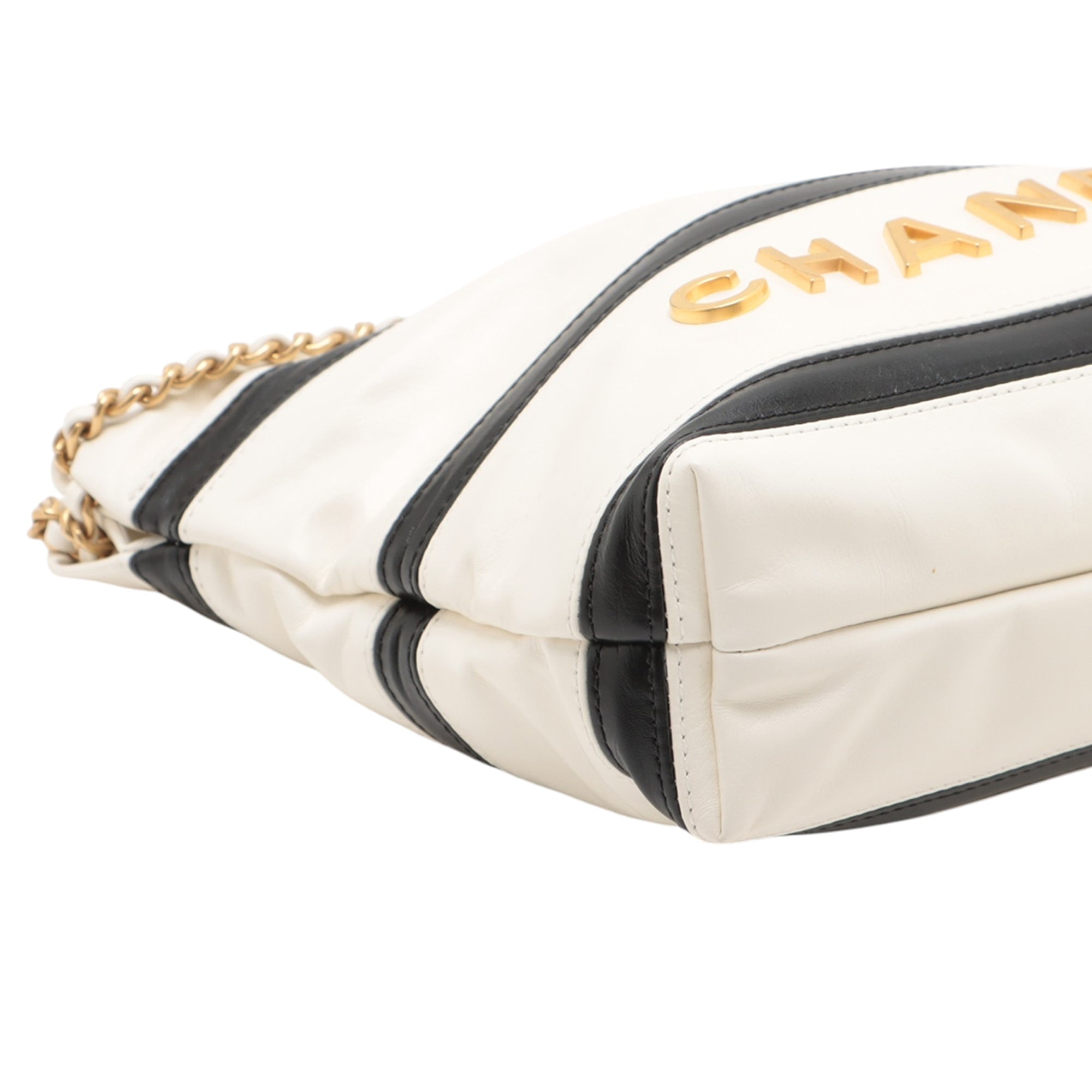 Chanel Mini Shiny Calfskin Striped 22 Handbag - image 8
