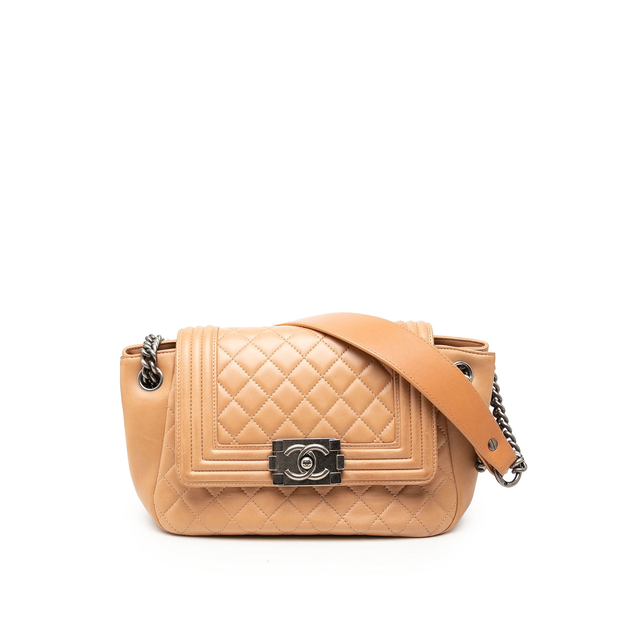 Chanel Quilted Lambskin Accordion Boy Flap - image 1