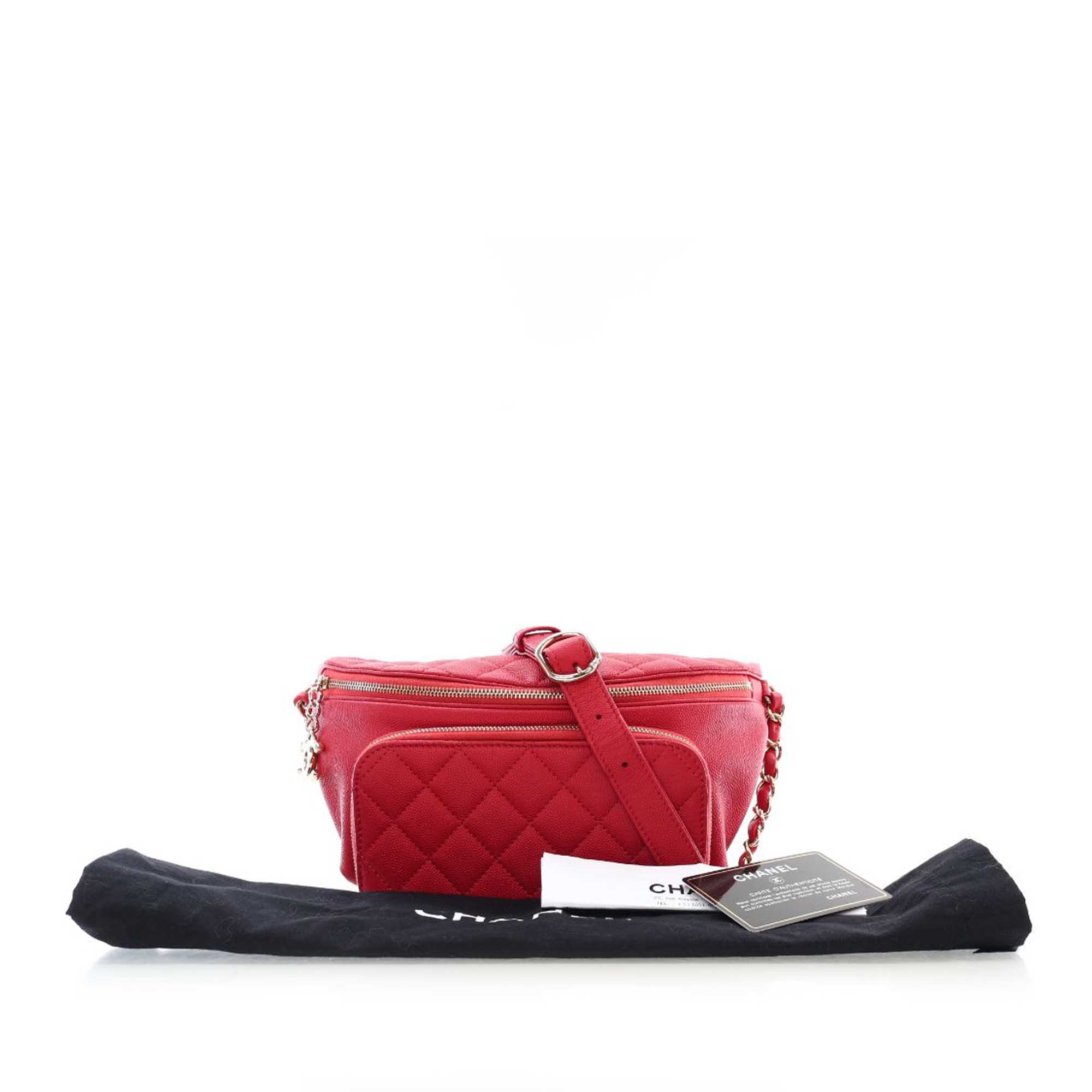 Chanel Quilted Caviar Business Affinity Belt Bag - image 12