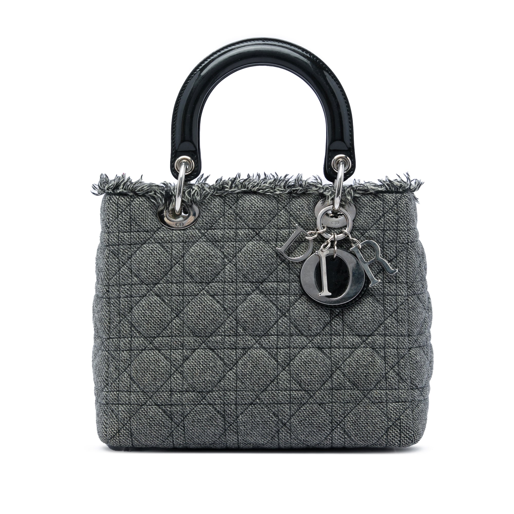 Dior Medium Tweed Cannage Lady Dior - image 1