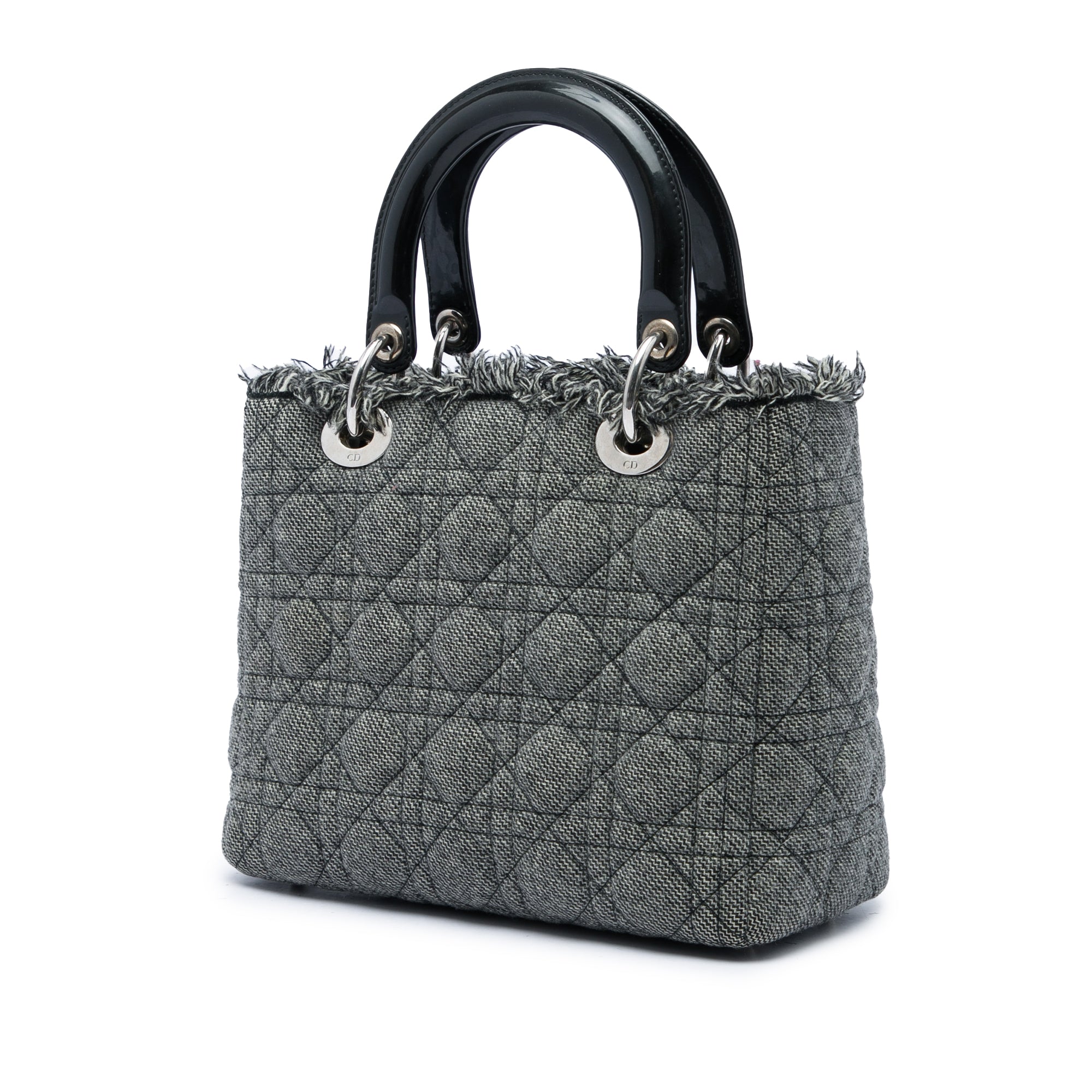 Dior Medium Tweed Cannage Lady Dior - image 2