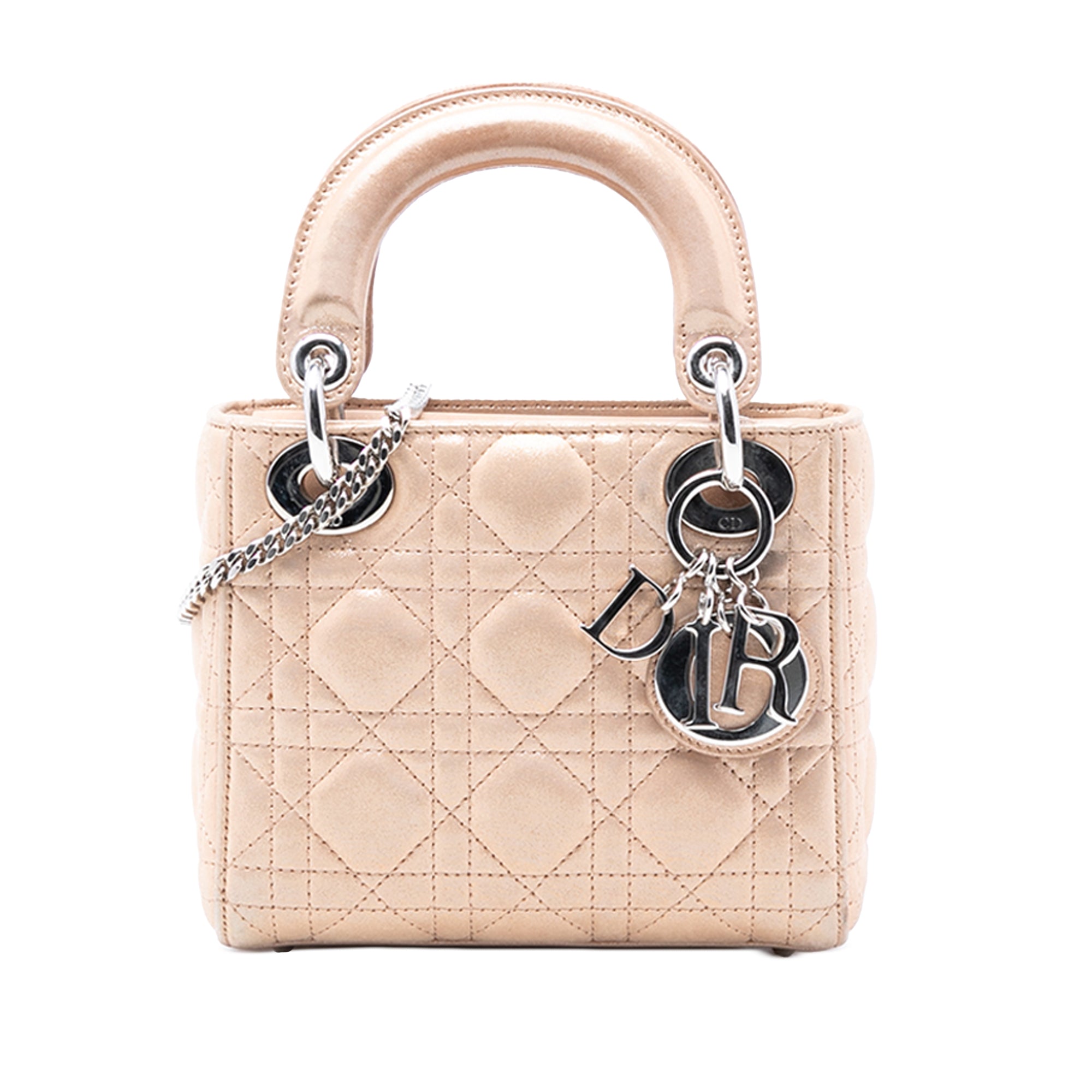 Dior Mini Iridescent Lambskin Cannage Lady Dior - image 1