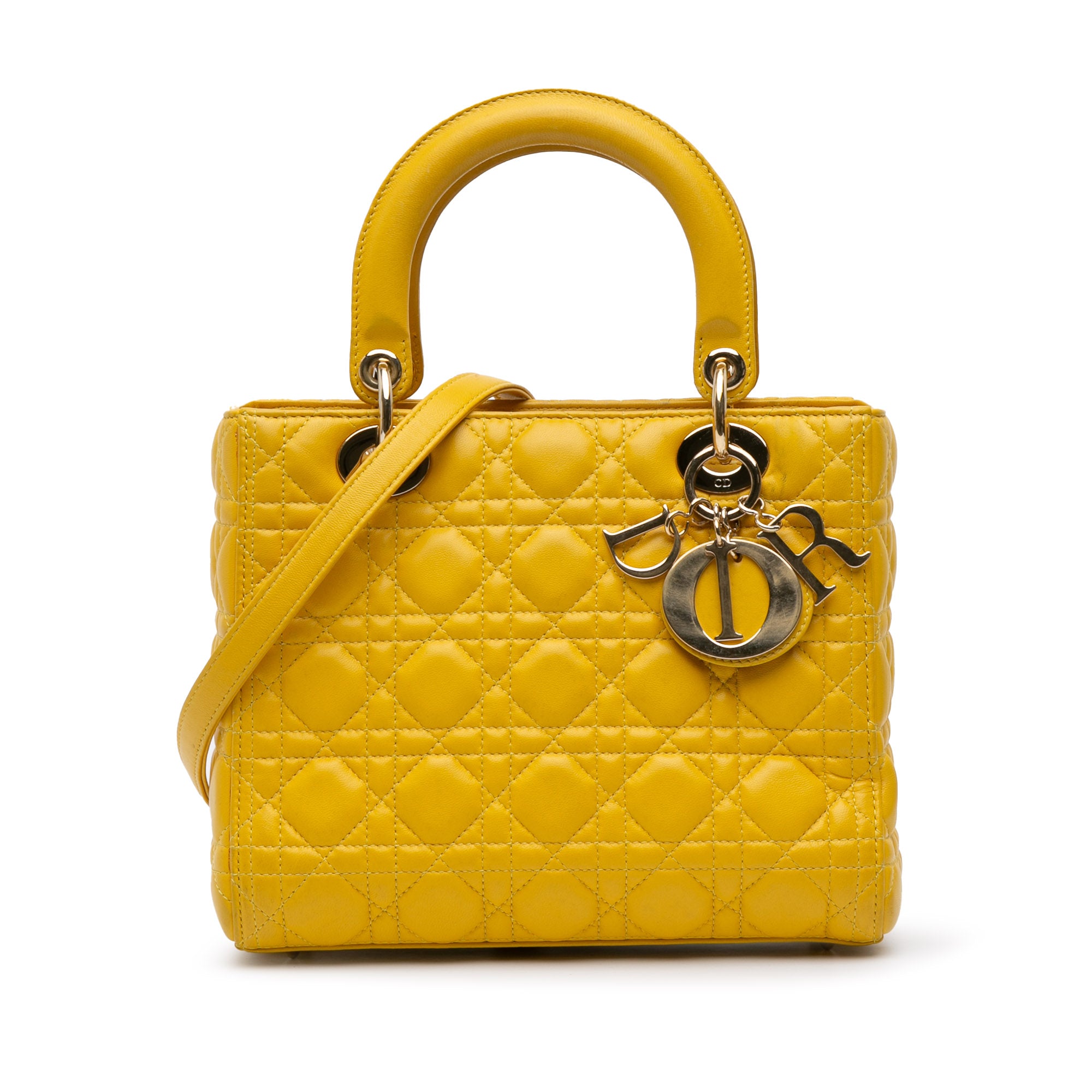 Dior Medium Lambskin Cannage Lady Dior - image 1