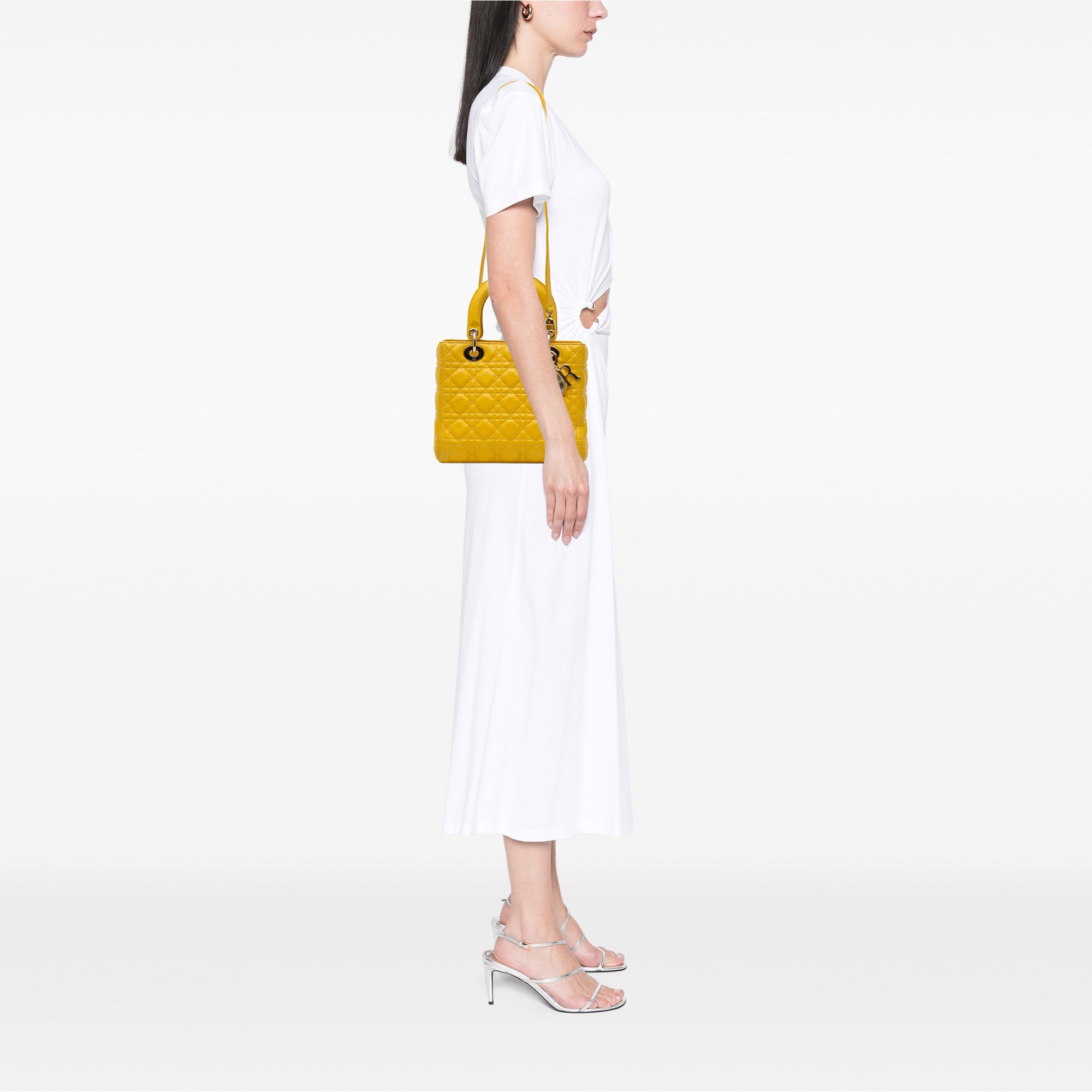 Dior Medium Lambskin Cannage Lady Dior - image 12