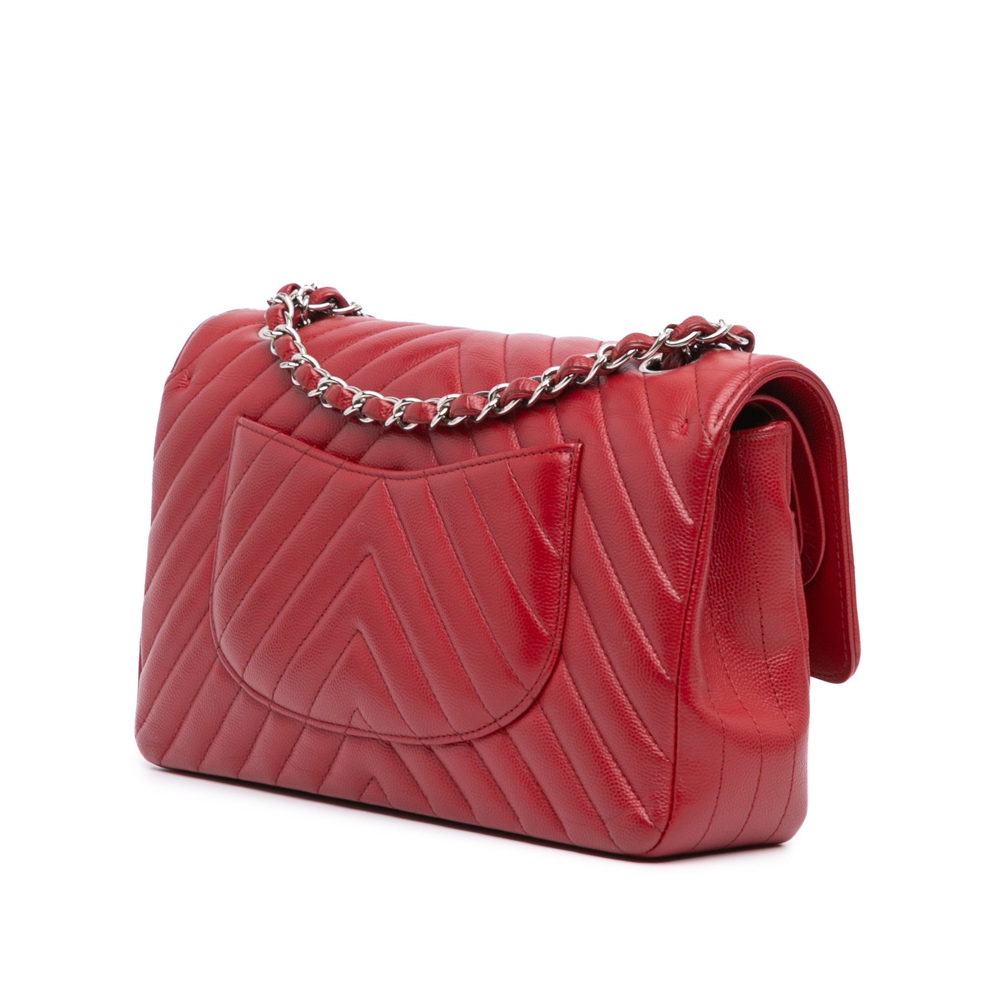 Chanel Medium Classic Chevron Caviar Double Flap - image 2