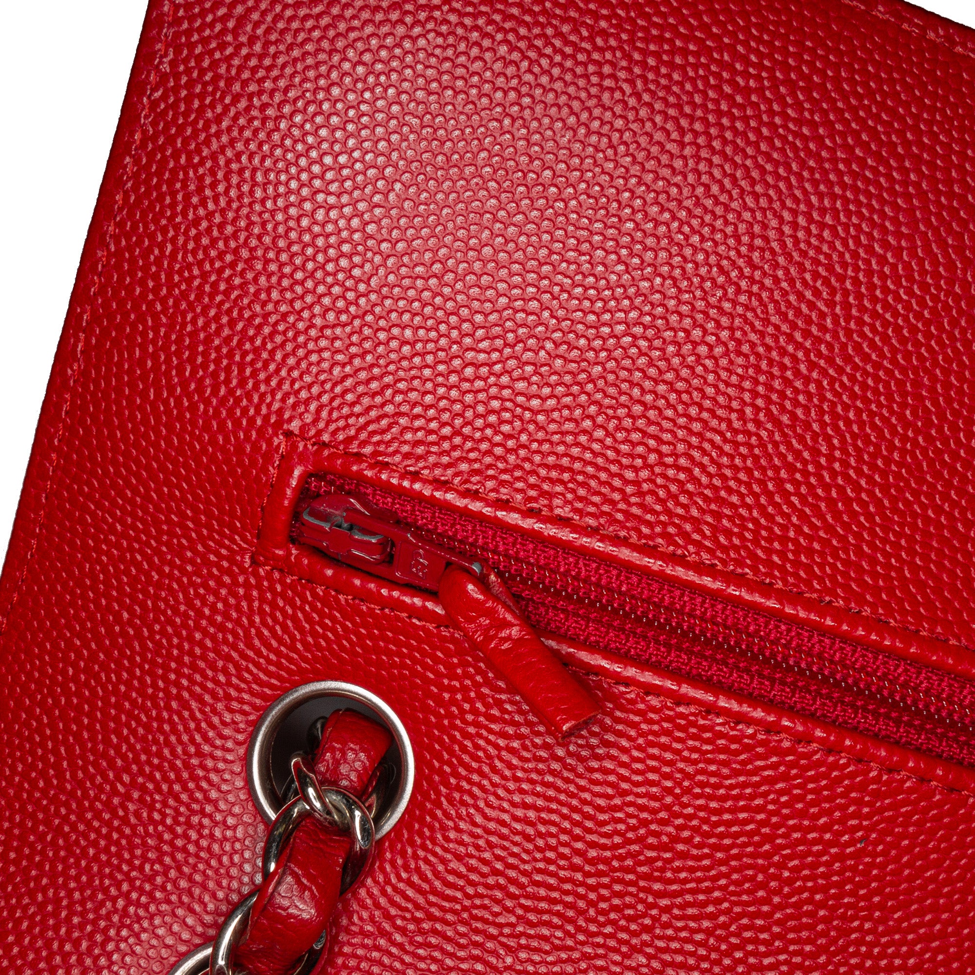 Chanel Medium Classic Chevron Caviar Double Flap - image 7