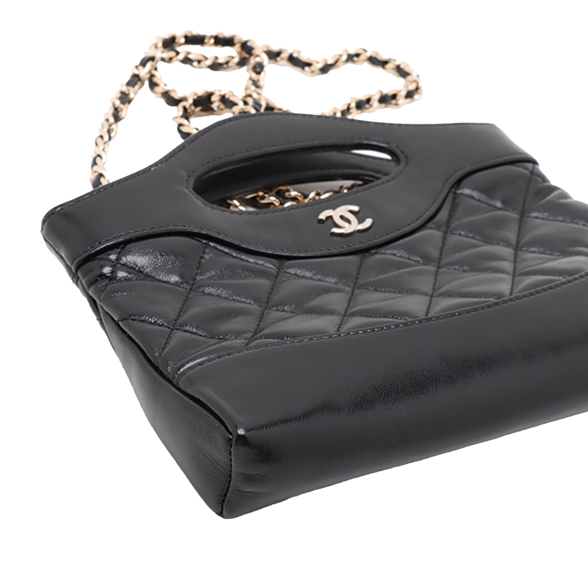 Chanel Nano Quilted Glazed Calfskin 31 Shopping Bag - image 3