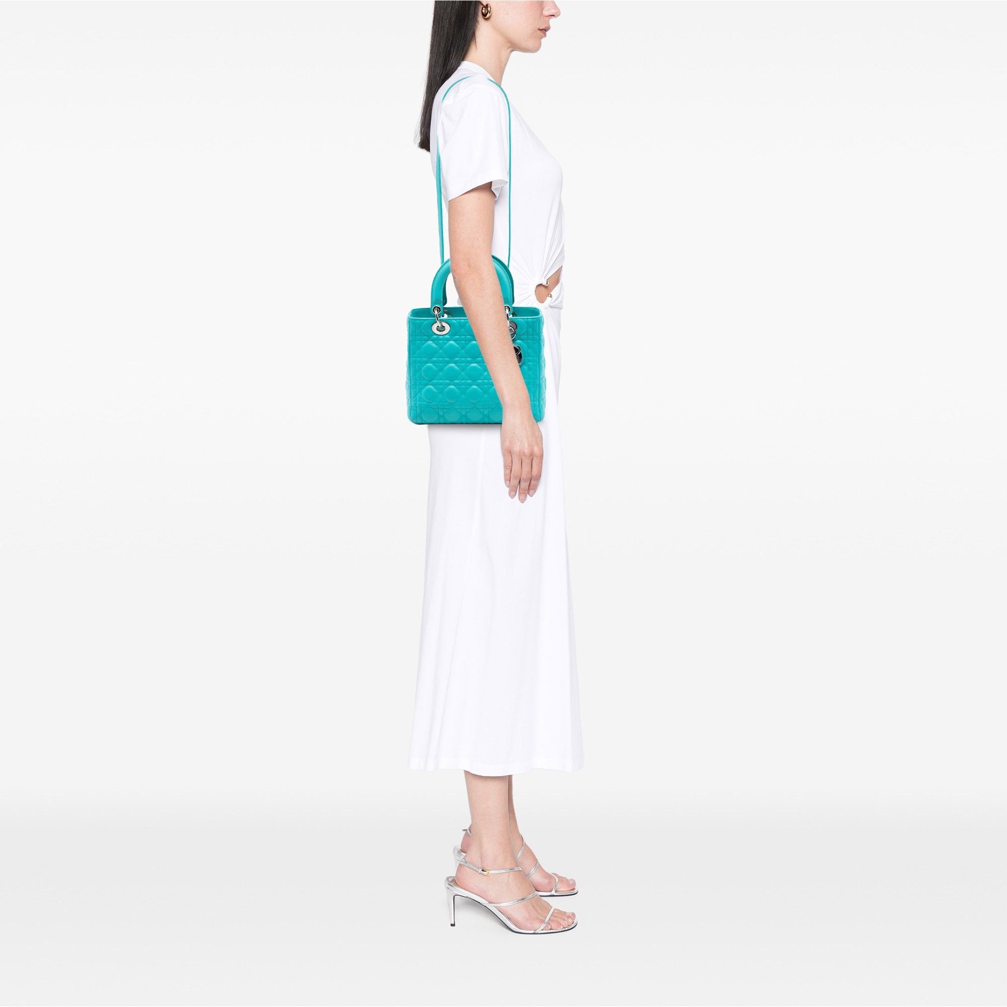 Dior Medium Lambskin Cannage Lady Dior - image 6