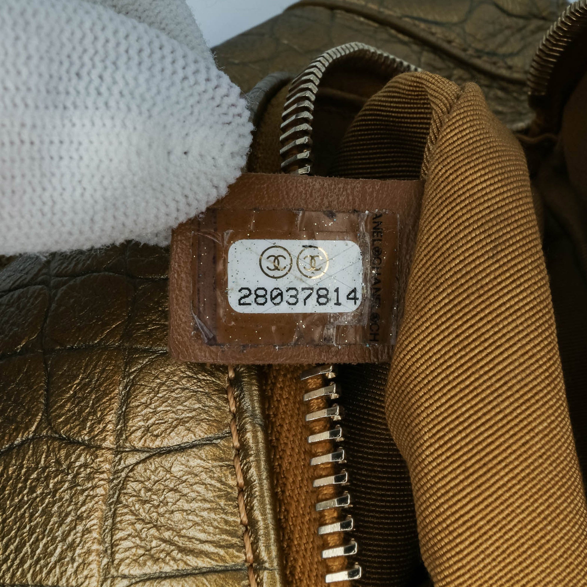 Chanel Quilted Croc Embossed Metallic Calfskin Easy Trip Belt Bag - image 7