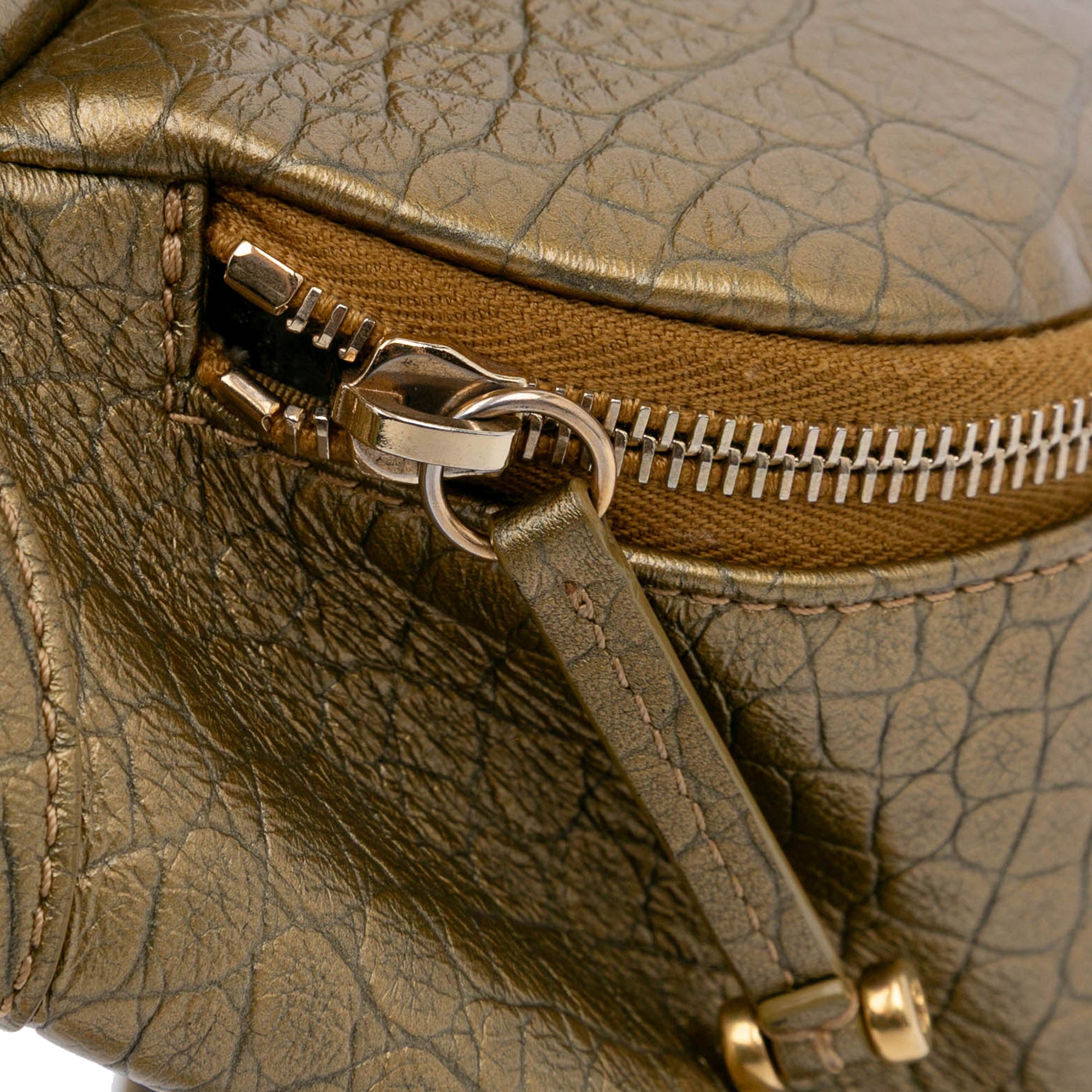 Chanel Quilted Croc Embossed Metallic Calfskin Easy Trip Belt Bag - image 9