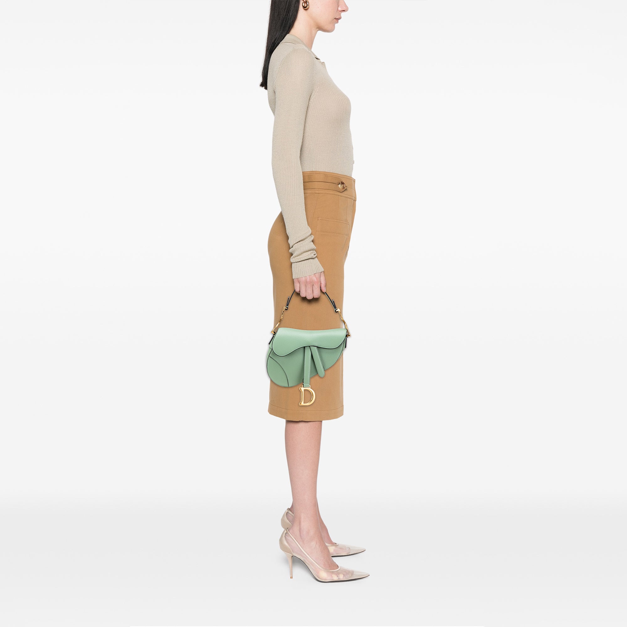 Dior Mini Calfskin Saddle Bag - image 11