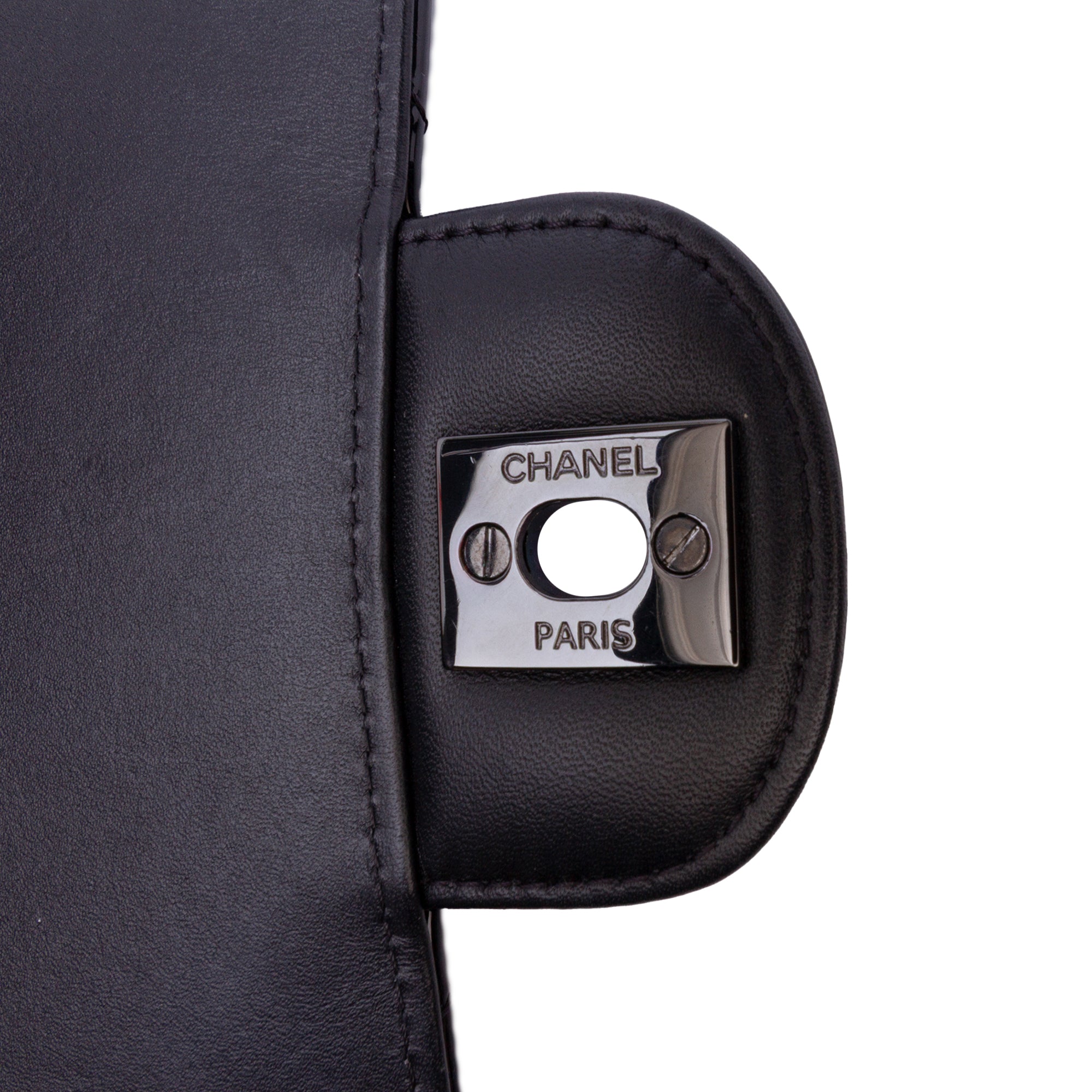 Chanel Mini Square Classic Patent So Black Single Flap - image 6
